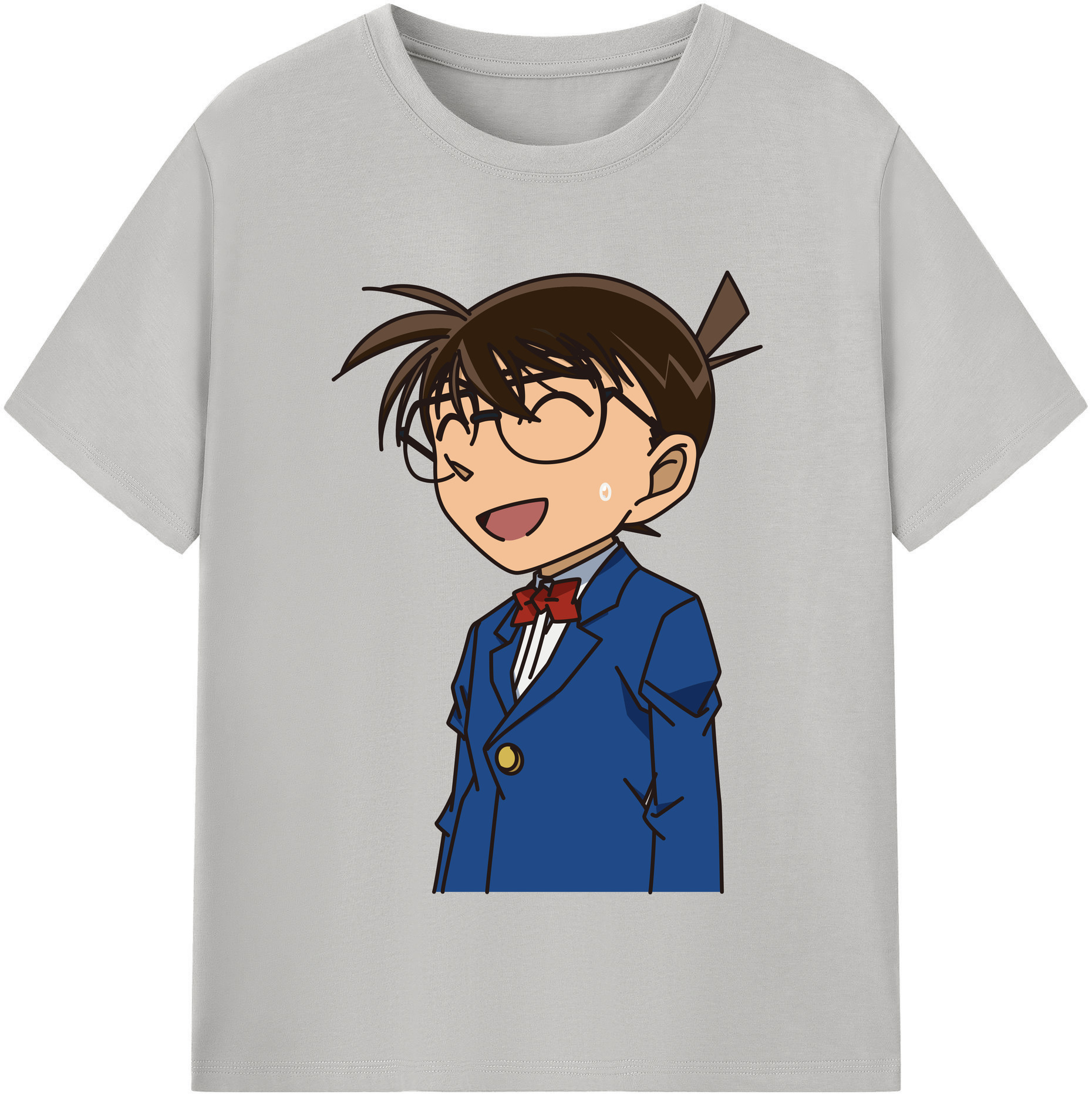 （画像用） 名探偵コナン 江戸川 コナン Detective Conan Conan Edogawa 綿100％半袖Tシャツ（フロントプリント）