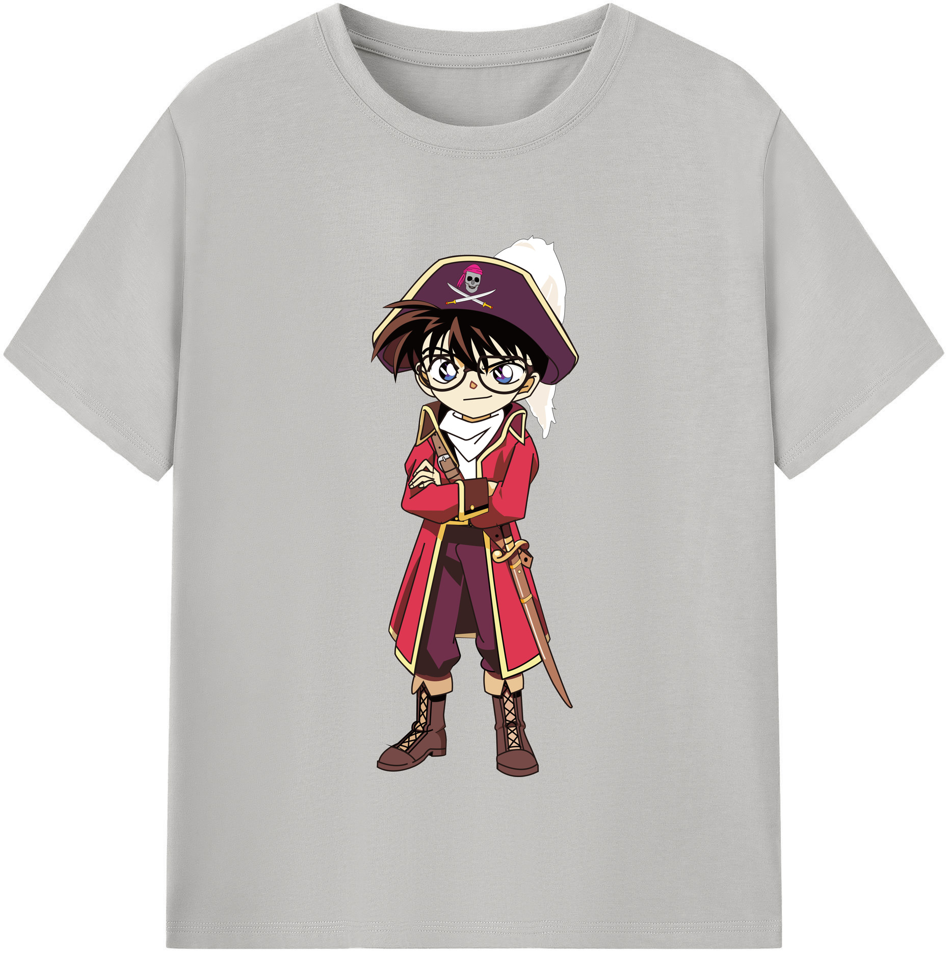 （画像用） 名探偵コナン 江戸川 コナン Detective Conan Conan Edogawa 綿100％半袖Tシャツ（フロントプリント）