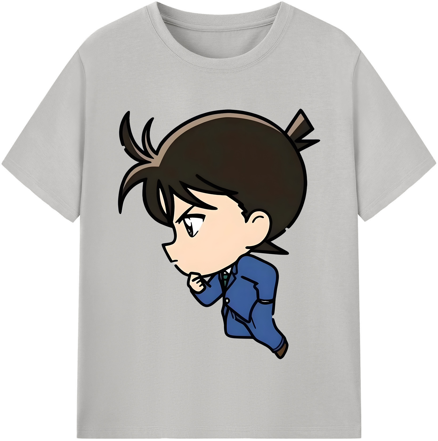 （画像用） 名探偵コナン 江戸川 コナン Detective Conan Conan Edogawa 綿100％半袖Tシャツ（フロントプリント）