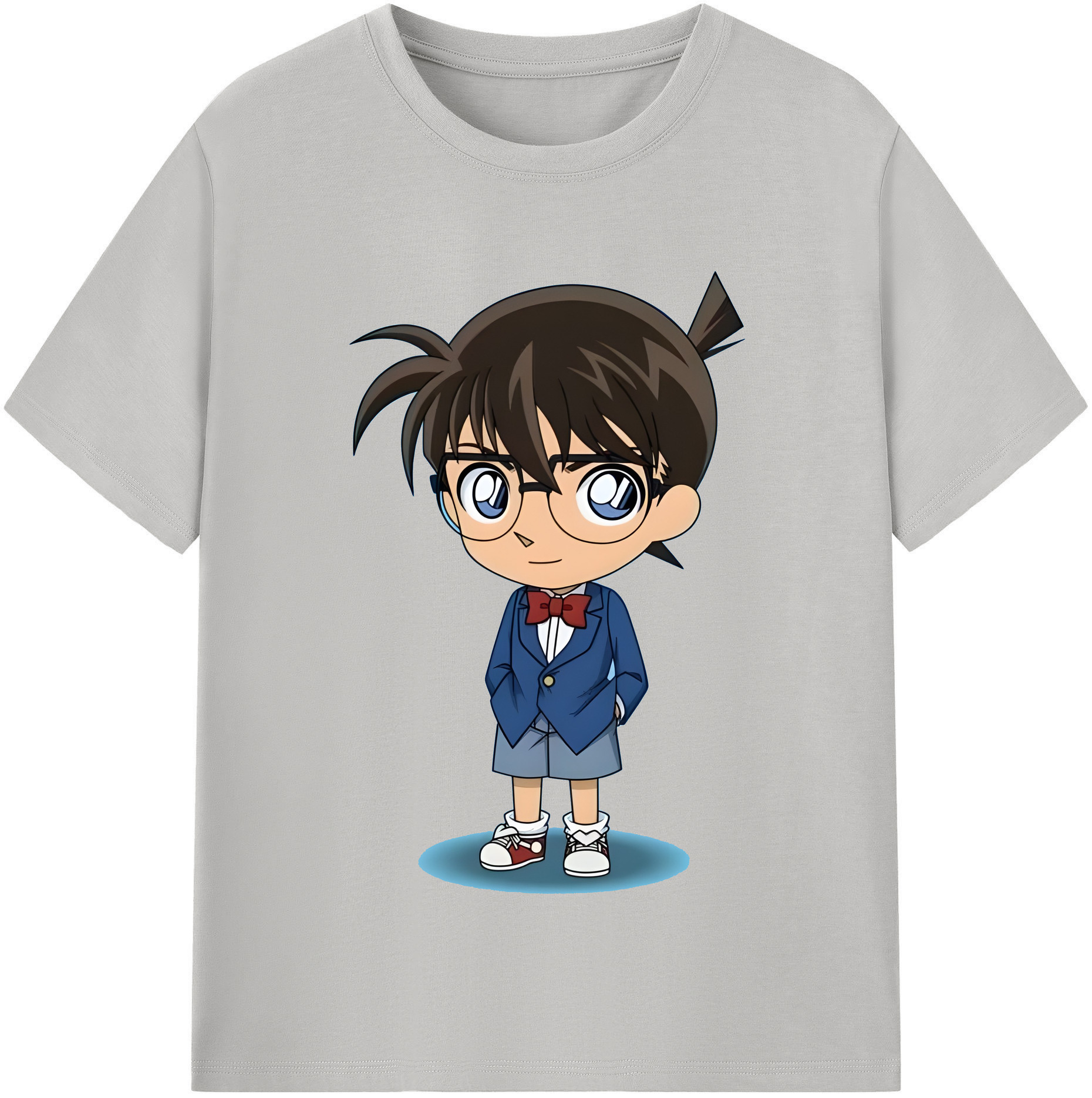 （画像用） 名探偵コナン 江戸川 コナン Detective Conan Conan Edogawa 綿100％半袖Tシャツ（フロントプリント）