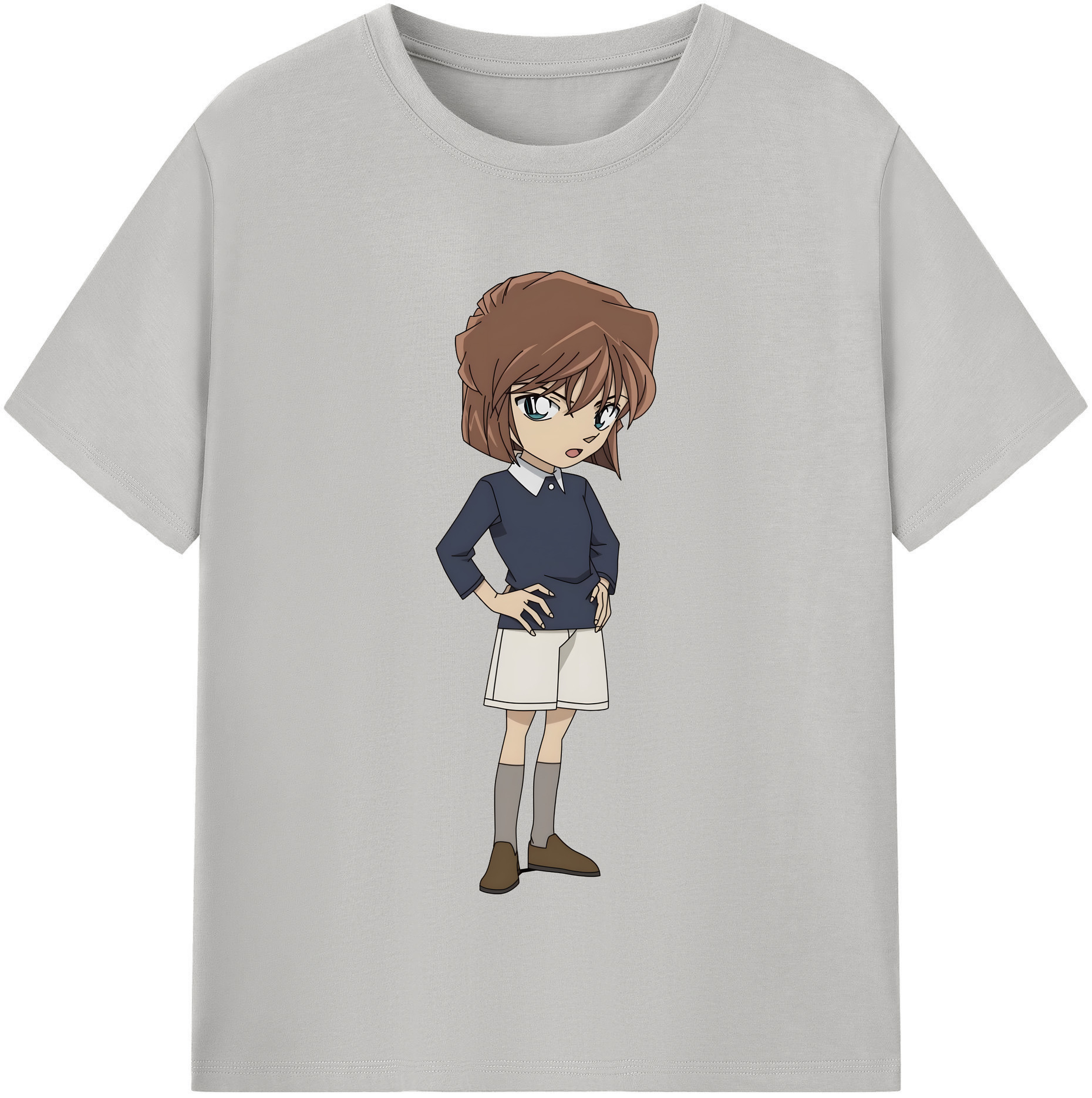 （画像用） 名探偵コナン 灰原 哀 はいばら あい Detective Conan Anita Hailey、Vi Graythorn Haibara Ai 綿100％半袖Tシャツ（フロントプリント）