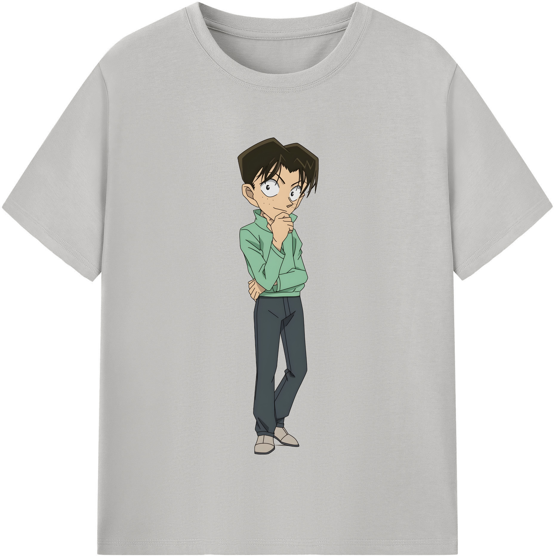 （画像用） 名探偵コナン 円谷 光彦 つぶらや みつひこ Detective Conan Mitch Tennyson 綿100％半袖Tシャツ（フロントプリント）