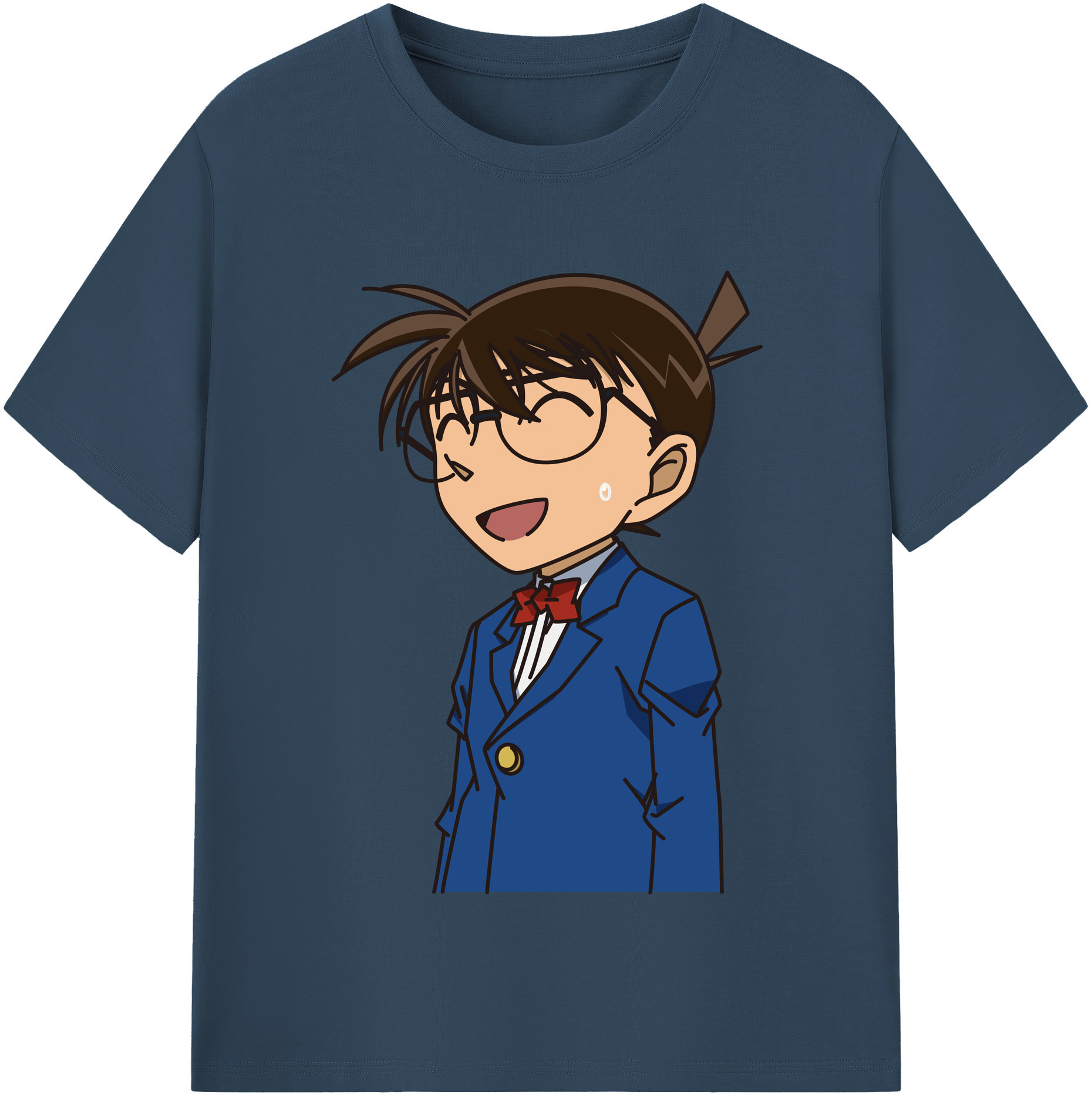 （画像用） 名探偵コナン 江戸川 コナン Detective Conan Conan Edogawa 綿100％半袖Tシャツ（フロントプリント）