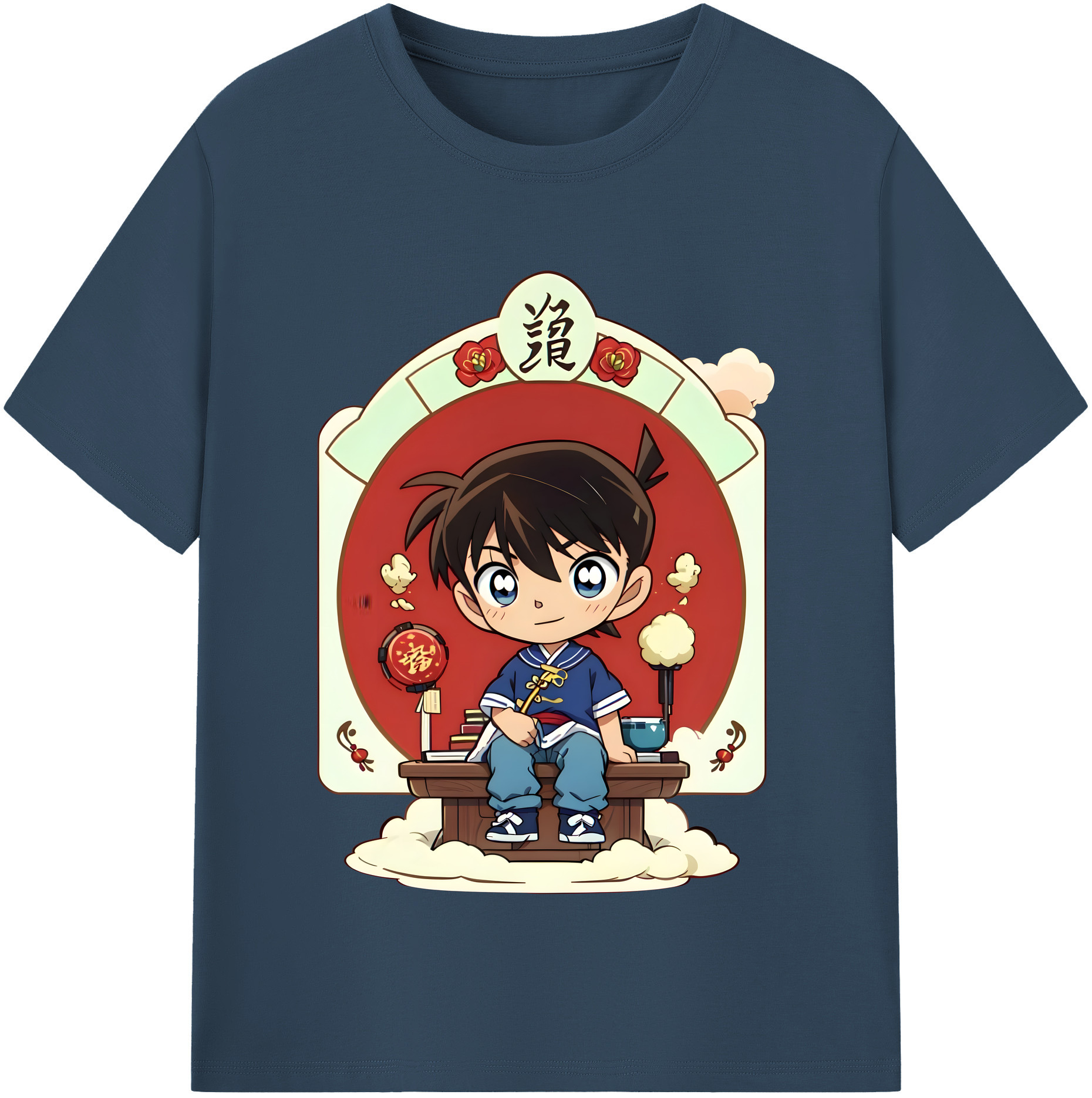 （画像用） 名探偵コナン 江戸川 コナン Detective Conan Conan Edogawa 綿100％半袖Tシャツ（フロントプリント）