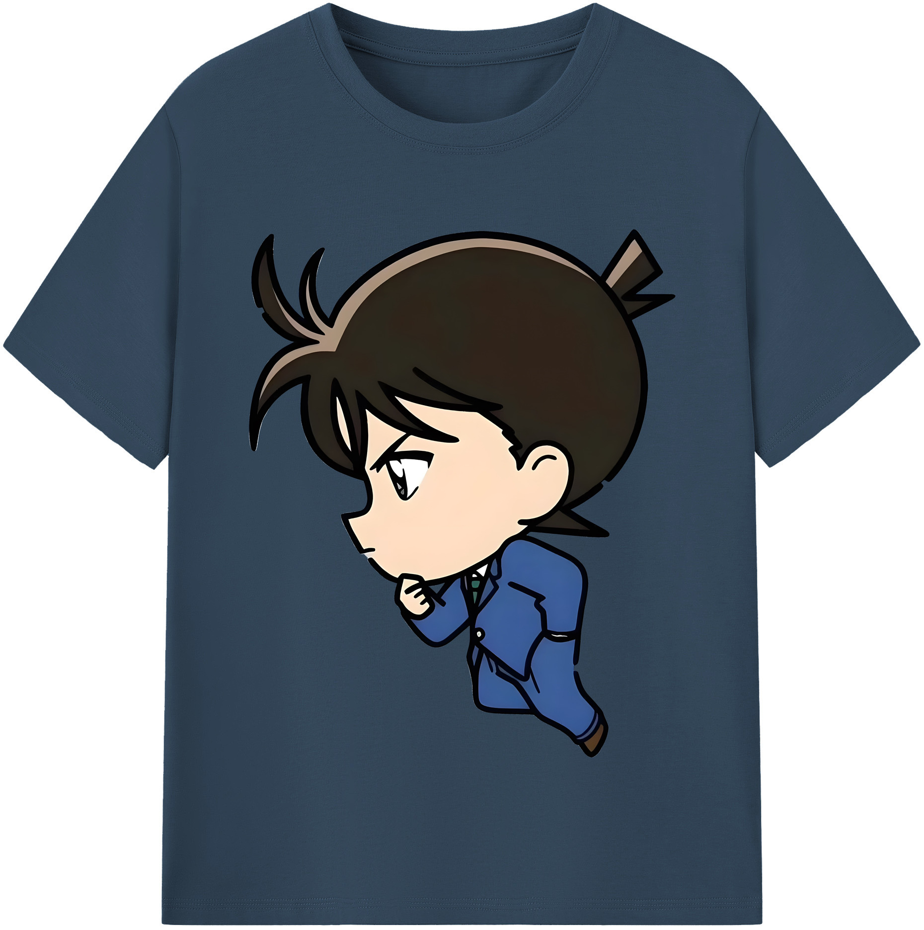 （画像用） 名探偵コナン 江戸川 コナン Detective Conan Conan Edogawa 綿100％半袖Tシャツ（フロントプリント）