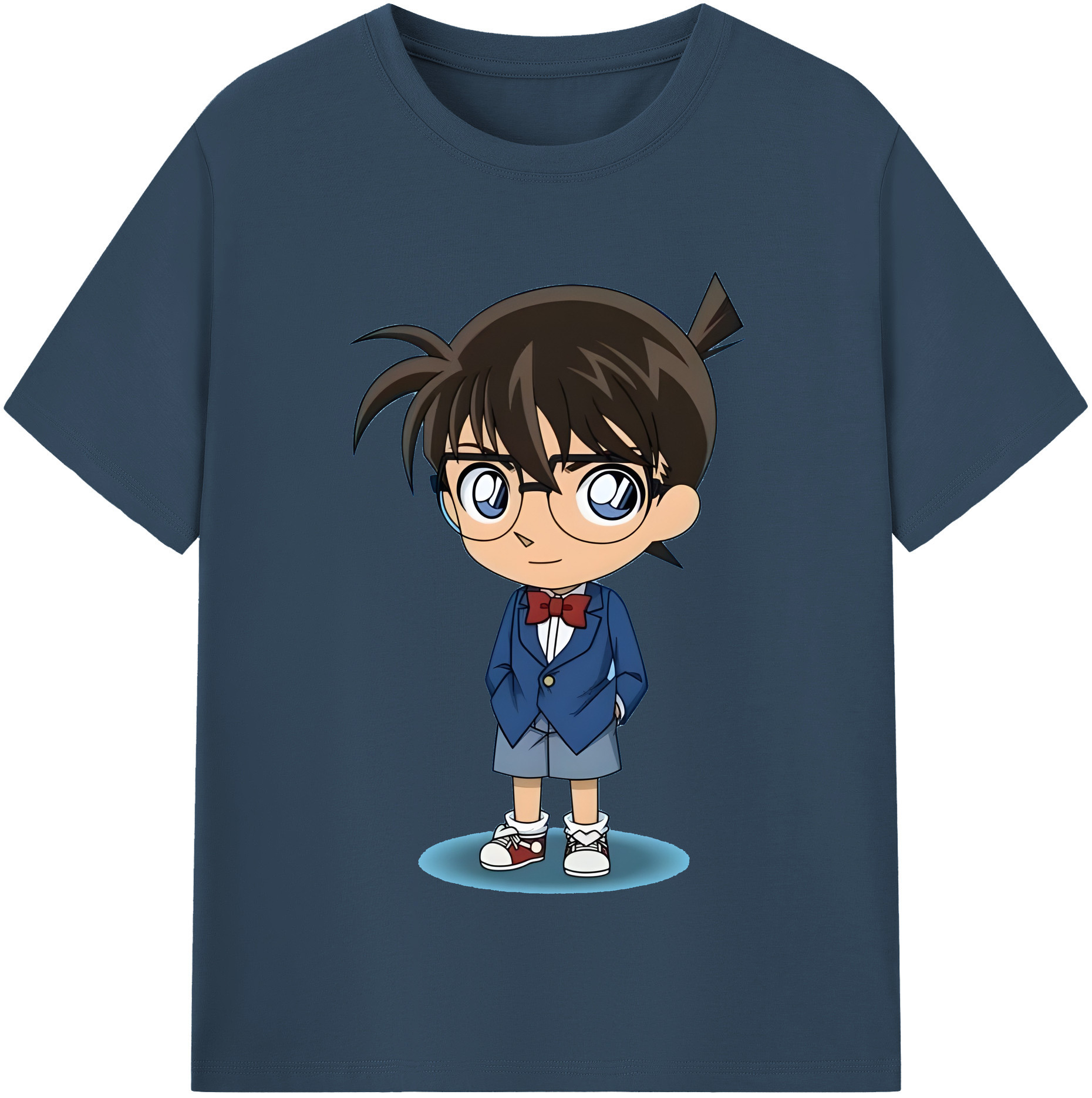 （画像用） 名探偵コナン 江戸川 コナン Detective Conan Conan Edogawa 綿100％半袖Tシャツ（フロントプリント）