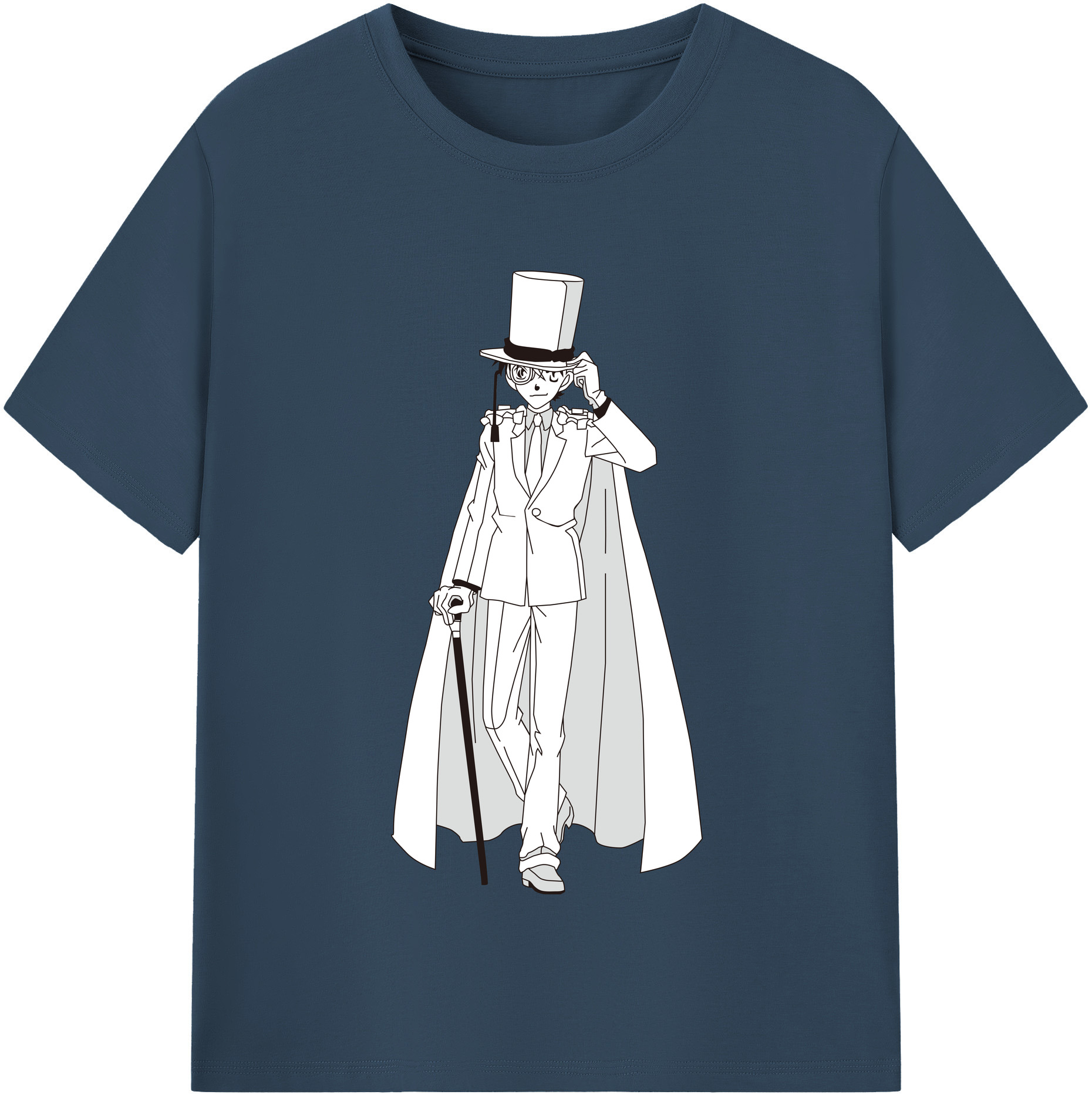 （画像用） 名探偵コナン くろば かいと Detective Conan Kuroba Kaito 綿100％半袖Tシャツ（フロントプリント）