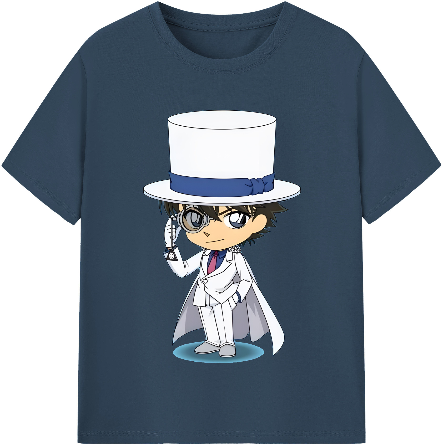 （画像用） 名探偵コナン くろば かいと Detective Conan Kuroba Kaito 綿100％半袖Tシャツ（フロントプリント）
