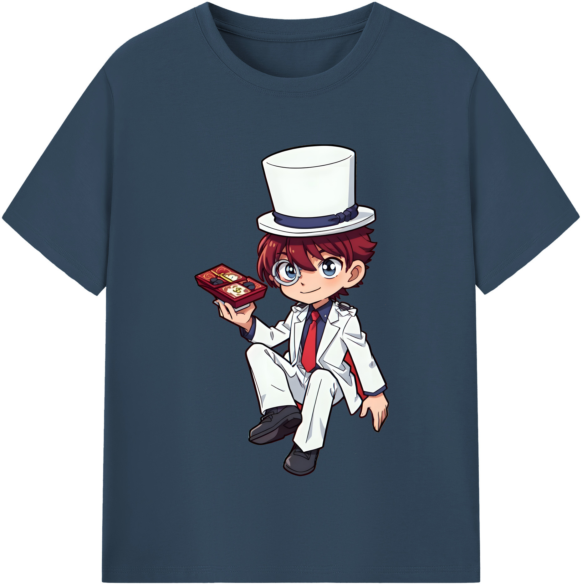 （画像用） 名探偵コナン くろば かいと Detective Conan Kuroba Kaito 綿100％半袖Tシャツ（フロントプリント）