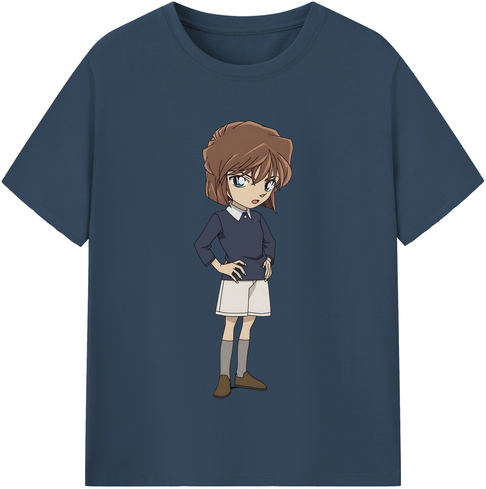（画像用） 名探偵コナン 灰原 哀 はいばら あい Detective Conan Anita Hailey、Vi Graythorn Haibara Ai 綿100％半袖Tシャツ（フロントプリント）