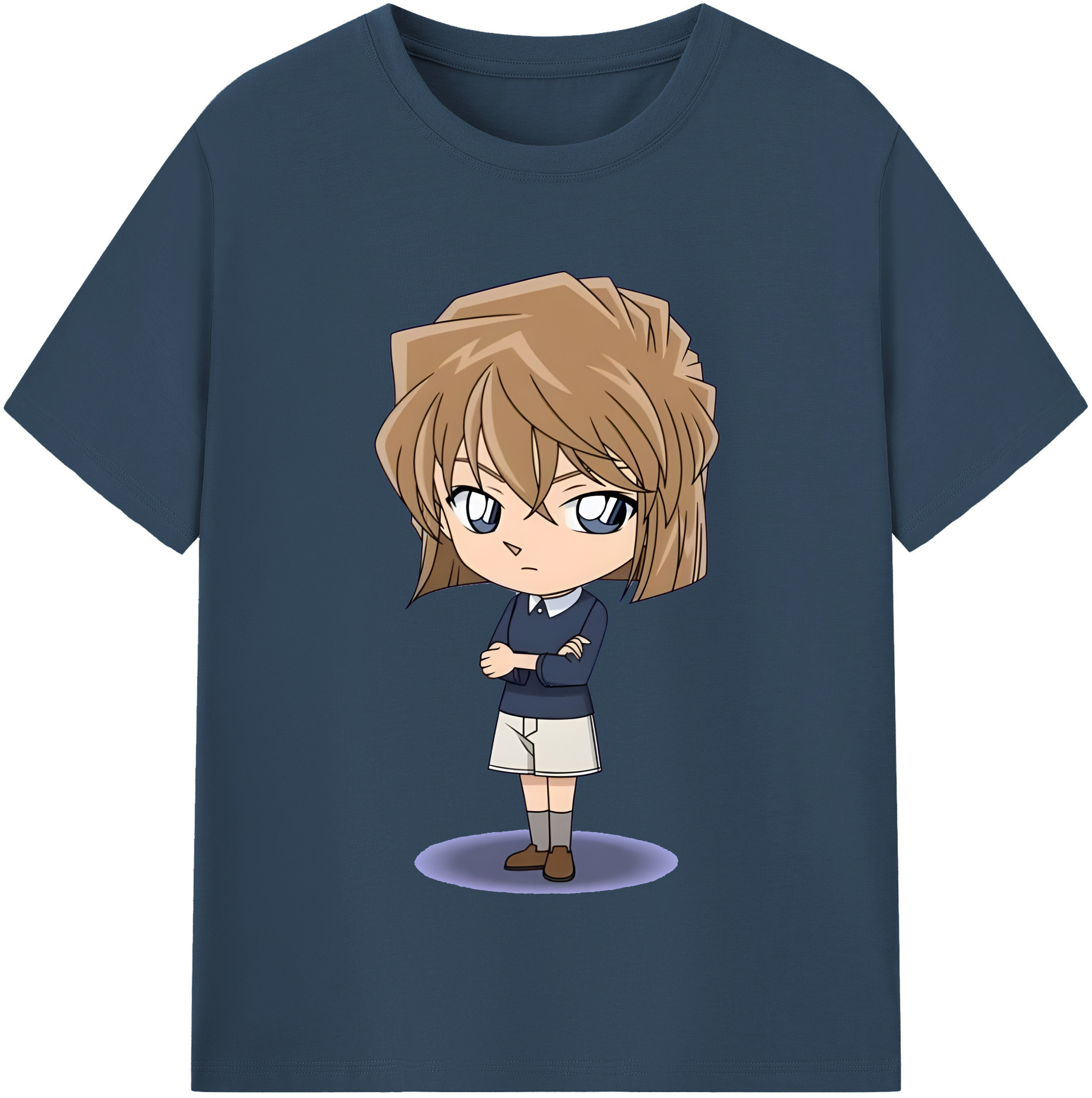 （画像用） 名探偵コナン 灰原 哀 はいばら あい Detective Conan Anita Hailey、Vi Graythorn Haibara Ai 綿100％半袖Tシャツ（フロントプリント）