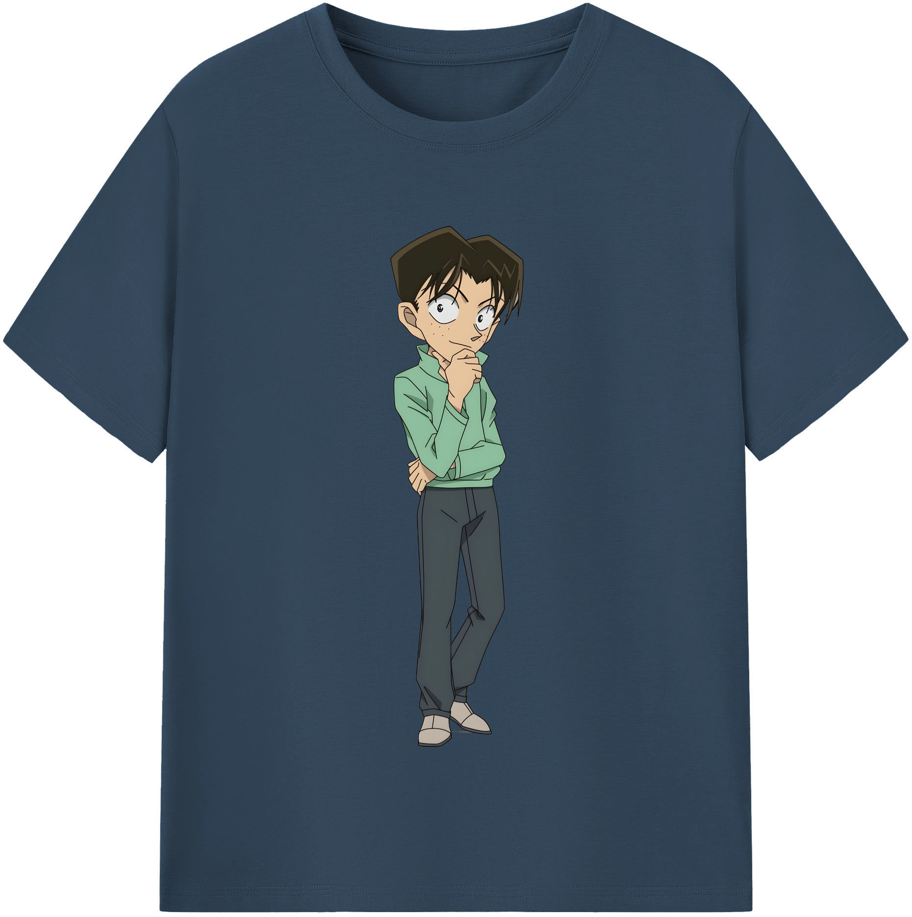 （画像用） 名探偵コナン 円谷 光彦 つぶらや みつひこ Detective Conan Mitch Tennyson 綿100％半袖Tシャツ（フロントプリント）