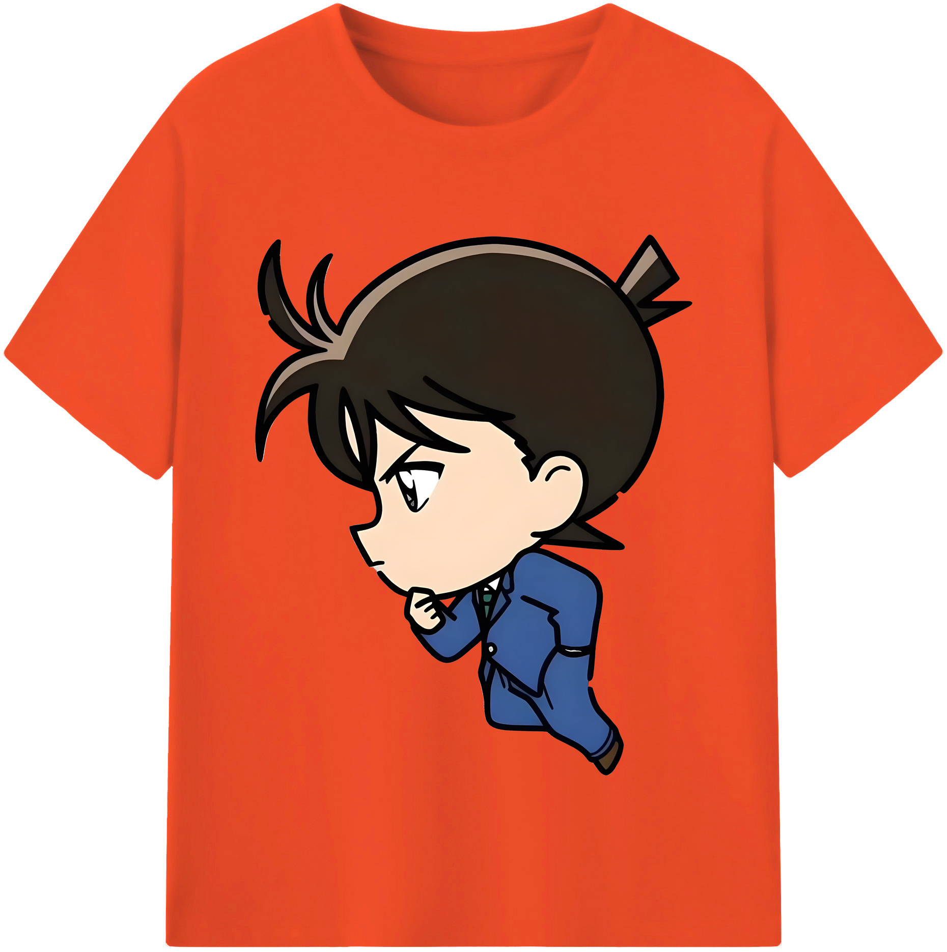 （画像用） 名探偵コナン 江戸川 コナン Detective Conan Conan Edogawa 綿100％半袖Tシャツ（フロントプリント）