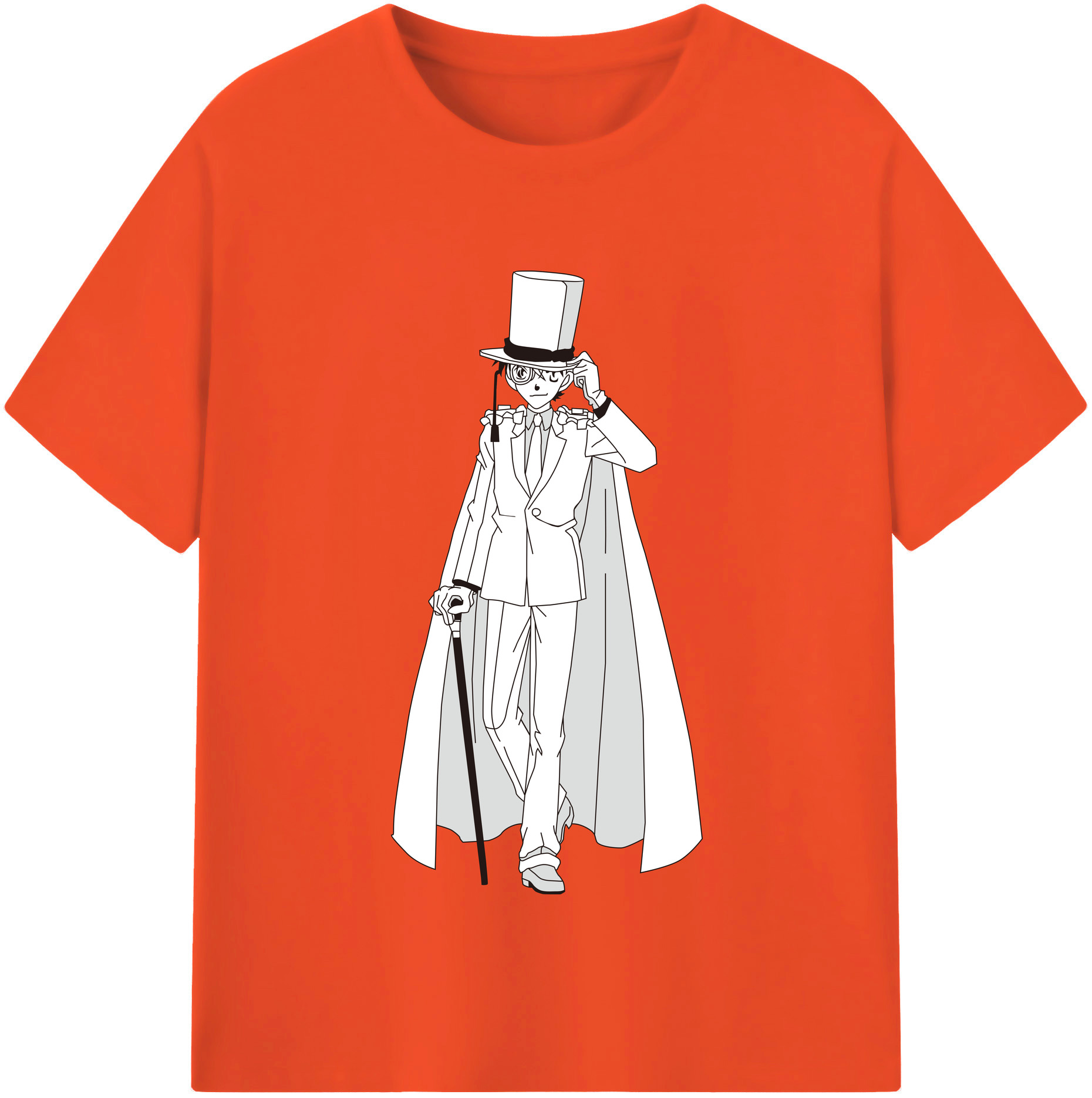 （画像用） 名探偵コナン くろば かいと Detective Conan Kuroba Kaito 綿100％半袖Tシャツ（フロントプリント）