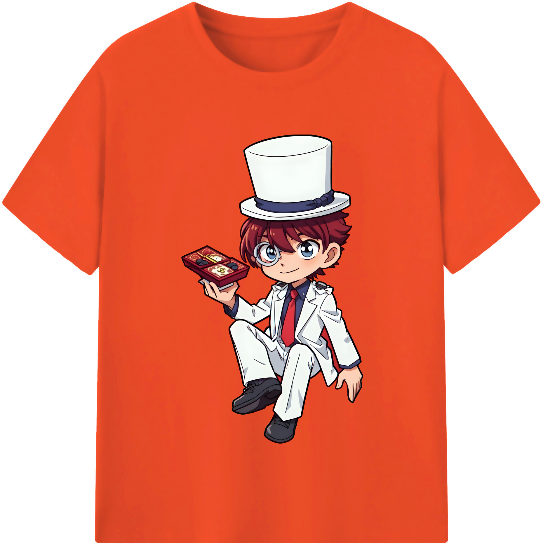 （画像用） 名探偵コナン くろば かいと Detective Conan Kuroba Kaito 綿100％半袖Tシャツ（フロントプリント）