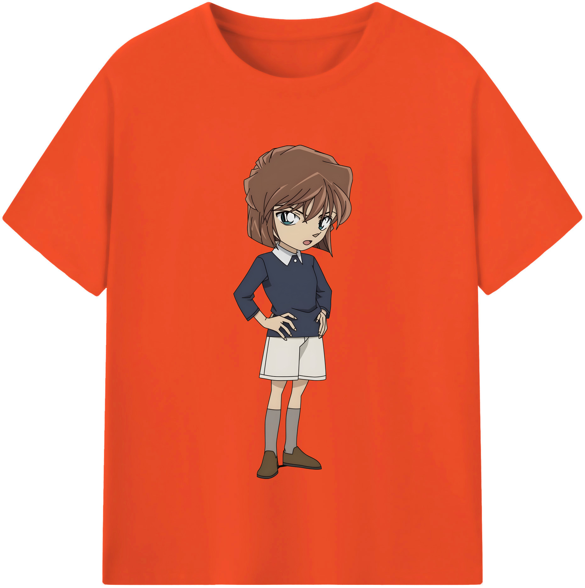 （画像用） 名探偵コナン 灰原 哀 はいばら あい Detective Conan Anita Hailey、Vi Graythorn Haibara Ai 綿100％半袖Tシャツ（フロントプリント）