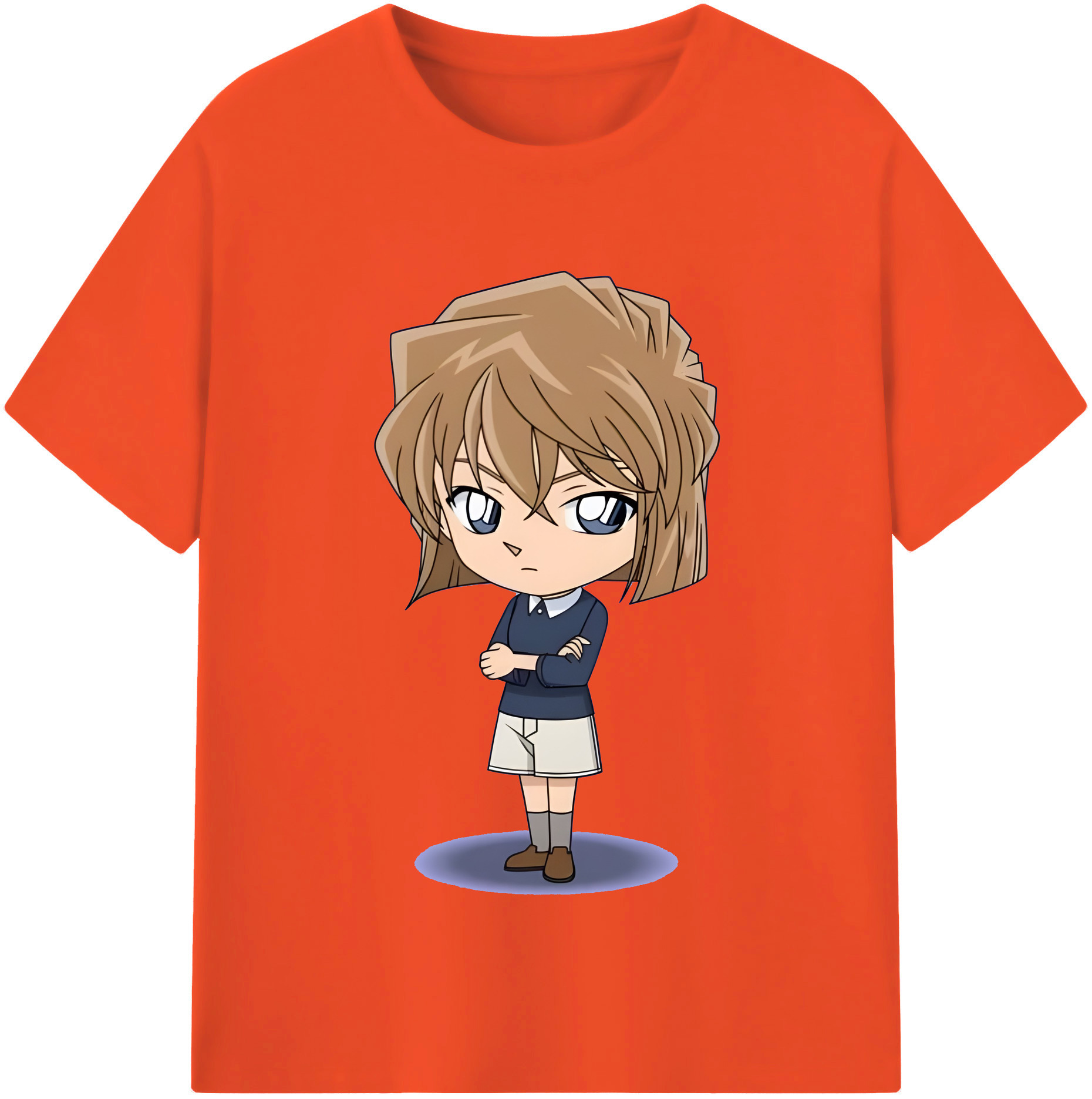 （画像用） 名探偵コナン 灰原 哀 はいばら あい Detective Conan Anita Hailey、Vi Graythorn Haibara Ai 綿100％半袖Tシャツ（フロントプリント）