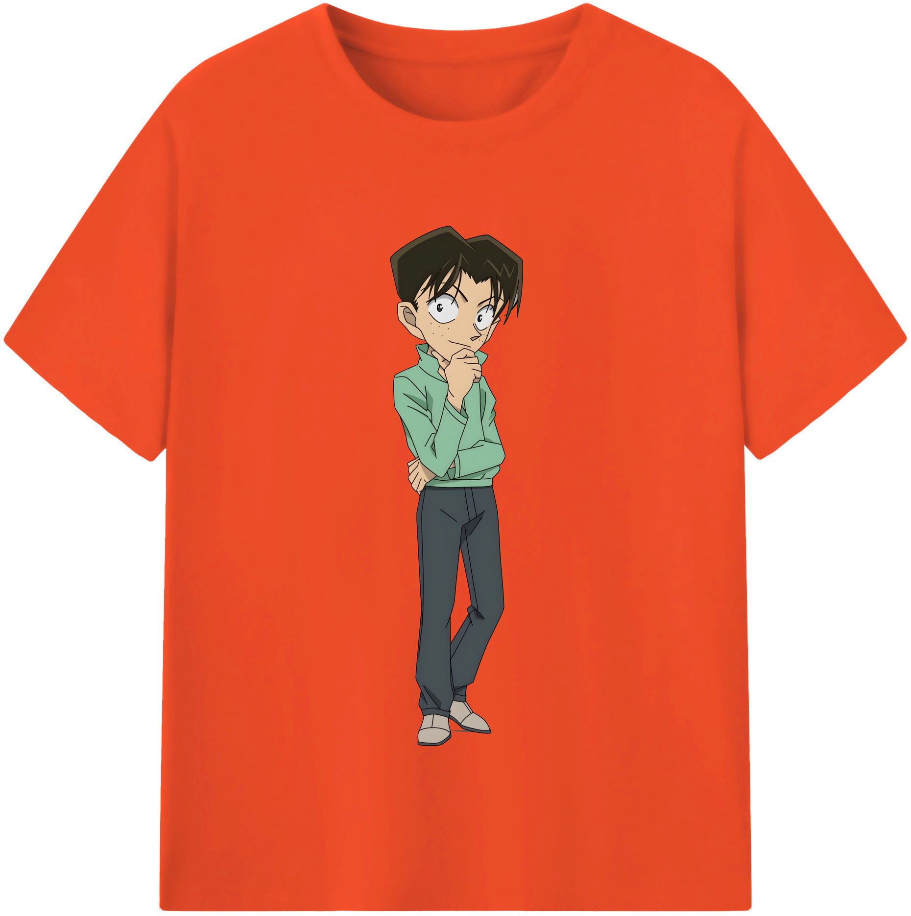（画像用） 名探偵コナン 円谷 光彦 つぶらや みつひこ Detective Conan Mitch Tennyson 綿100％半袖Tシャツ（フロントプリント）
