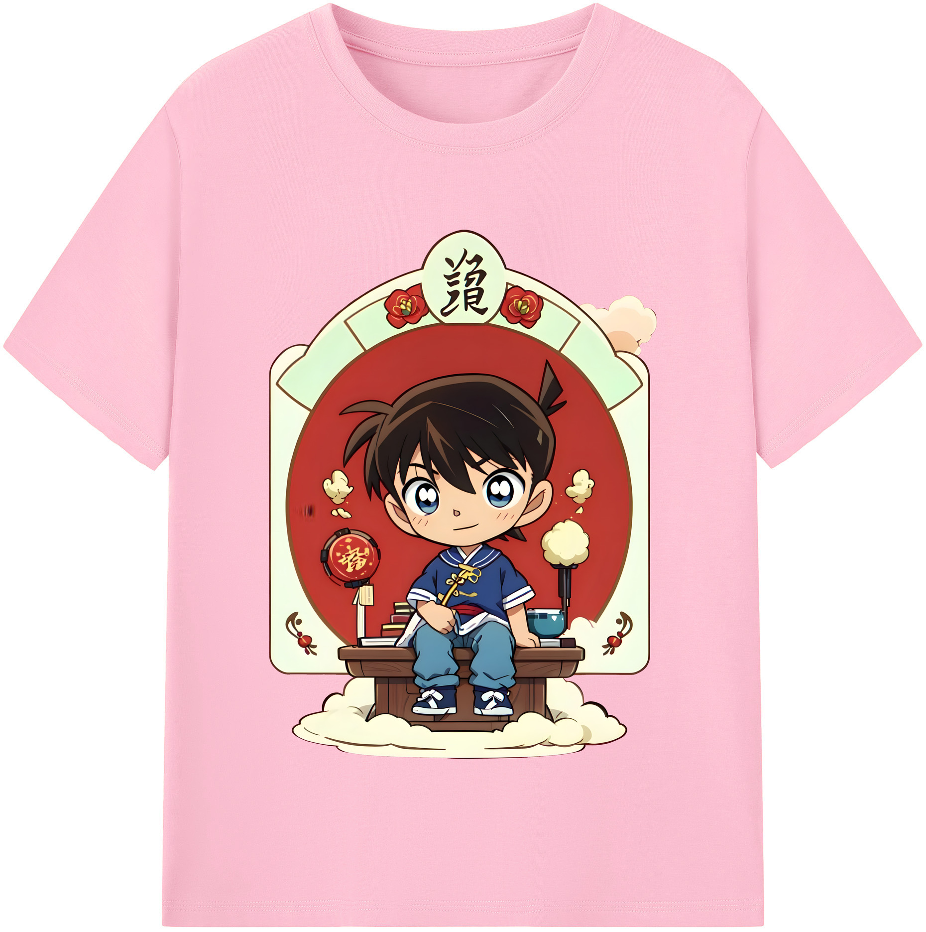 （画像用） 名探偵コナン 江戸川 コナン Detective Conan Conan Edogawa 綿100％半袖Tシャツ（フロントプリント）