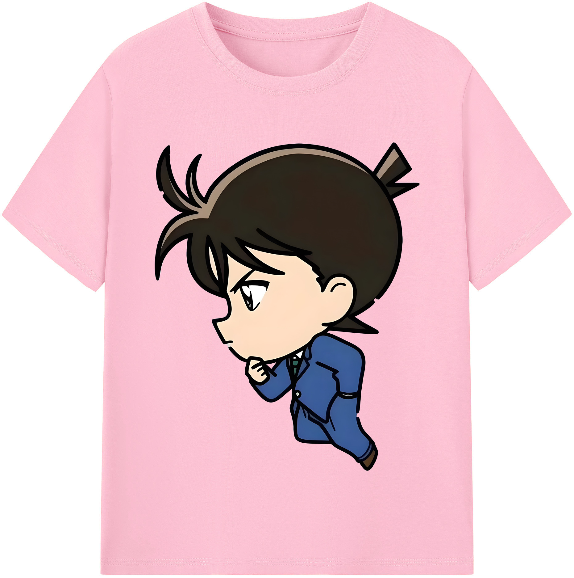 （画像用） 名探偵コナン 江戸川 コナン Detective Conan Conan Edogawa 綿100％半袖Tシャツ（フロントプリント）