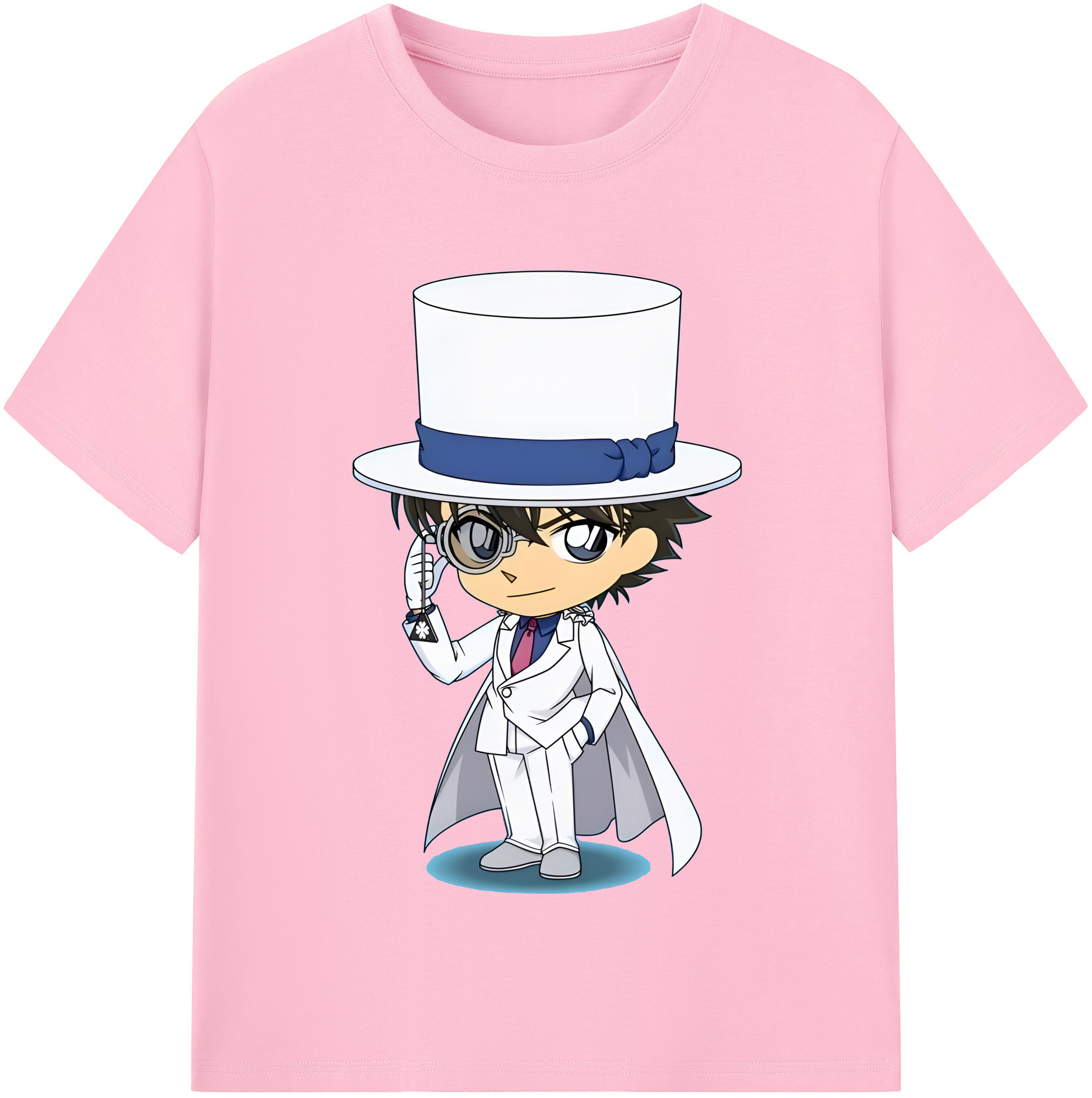 （画像用） 名探偵コナン くろば かいと Detective Conan Kuroba Kaito 綿100％半袖Tシャツ（フロントプリント）