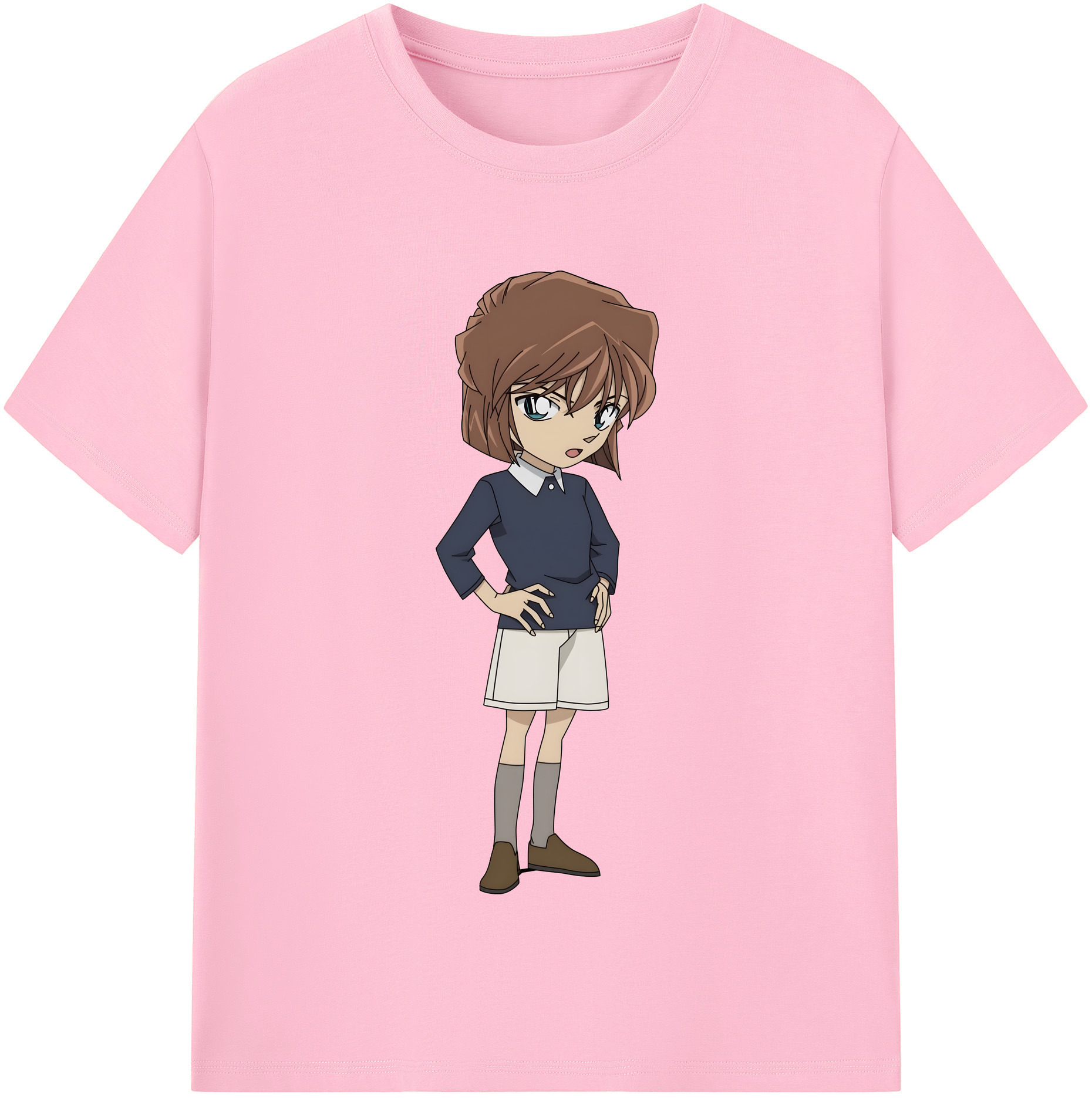 （画像用） 名探偵コナン 灰原 哀 はいばら あい Detective Conan Anita Hailey、Vi Graythorn Haibara Ai 綿100％半袖Tシャツ（フロントプリント）