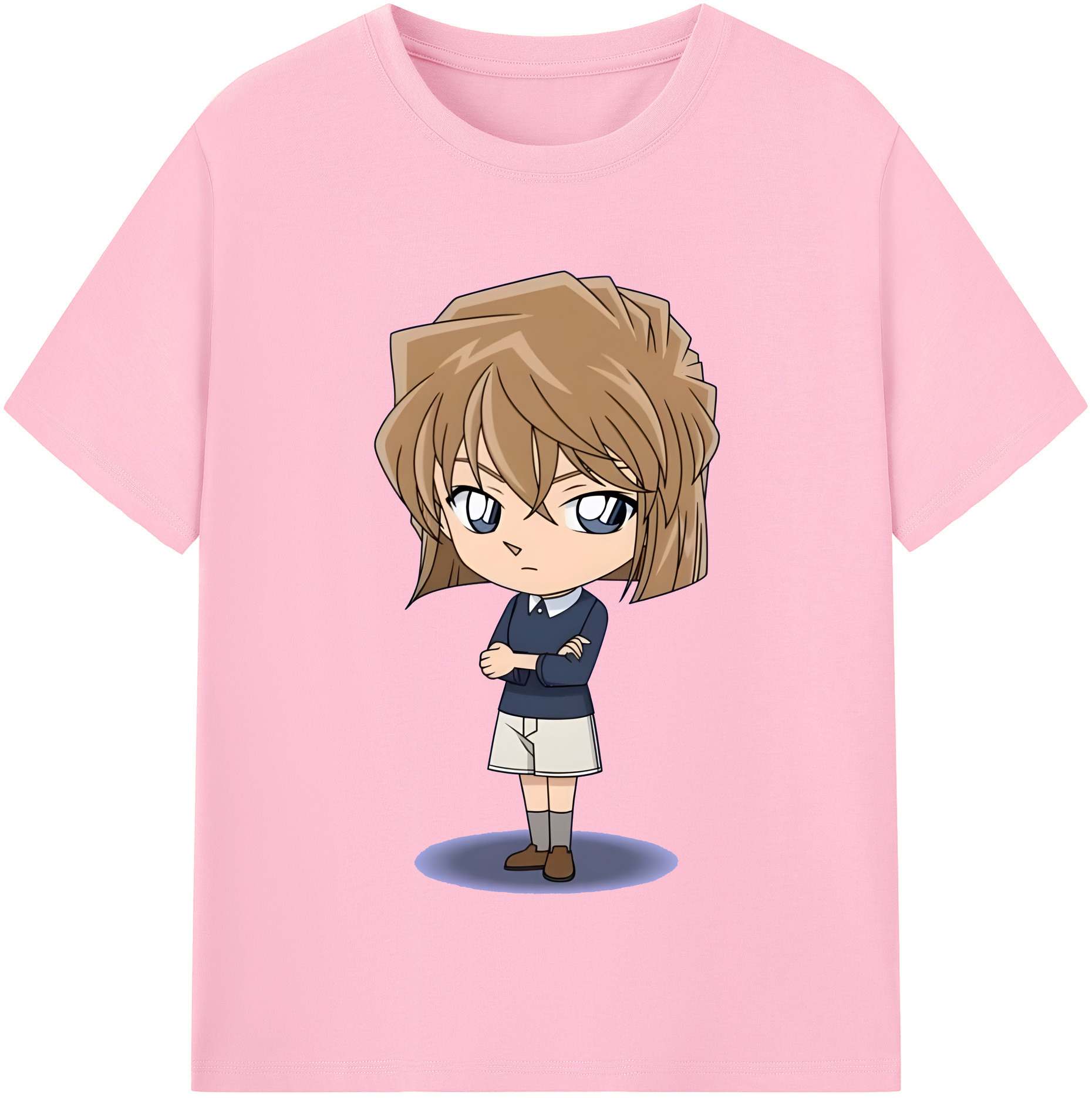 （画像用） 名探偵コナン 灰原 哀 はいばら あい Detective Conan Anita Hailey、Vi Graythorn Haibara Ai 綿100％半袖Tシャツ（フロントプリント）