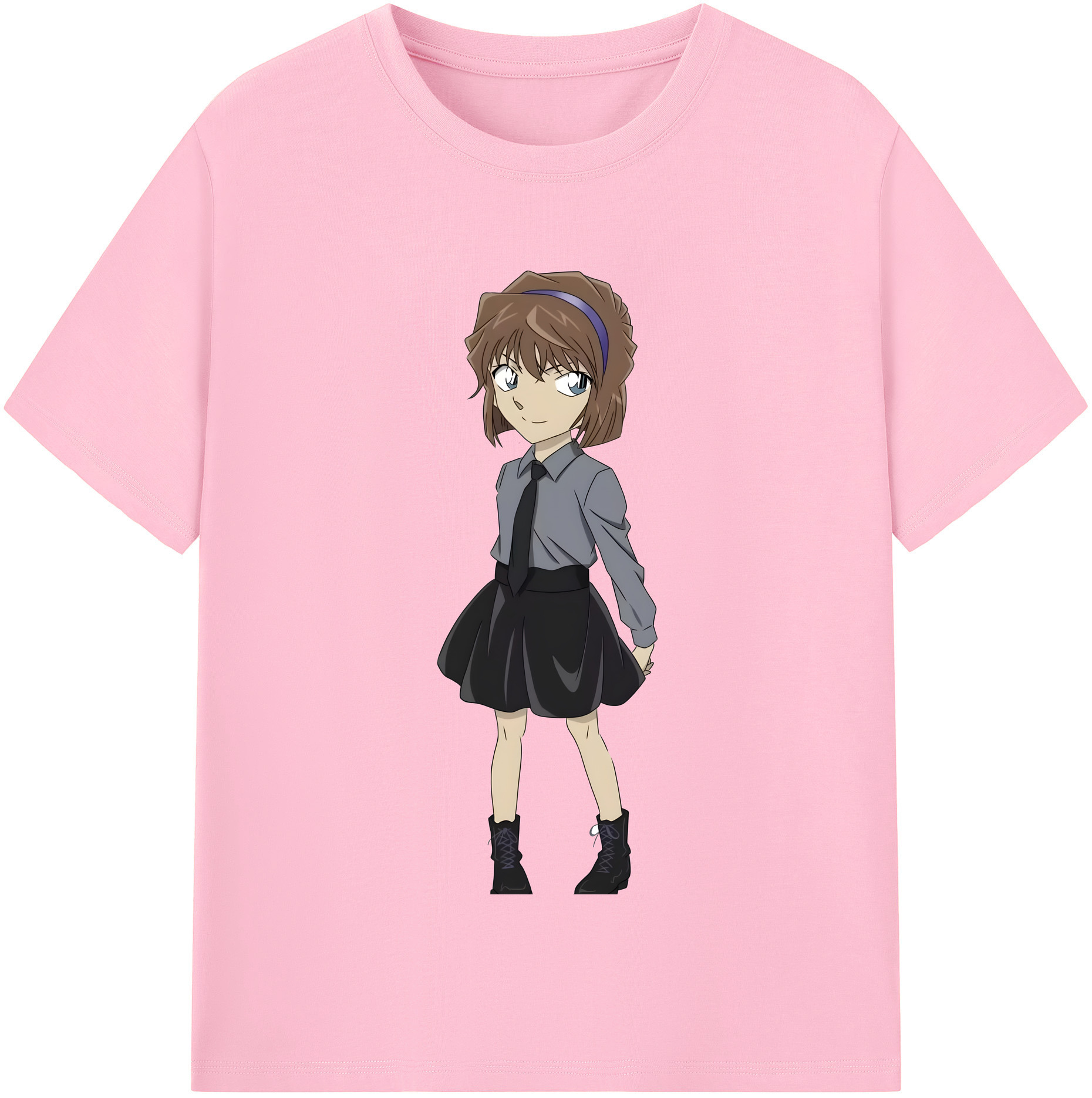 （画像用） 名探偵コナン 灰原 哀 はいばら あい Detective Conan Anita Hailey、Vi Graythorn Haibara Ai 綿100％半袖Tシャツ（フロントプリント）