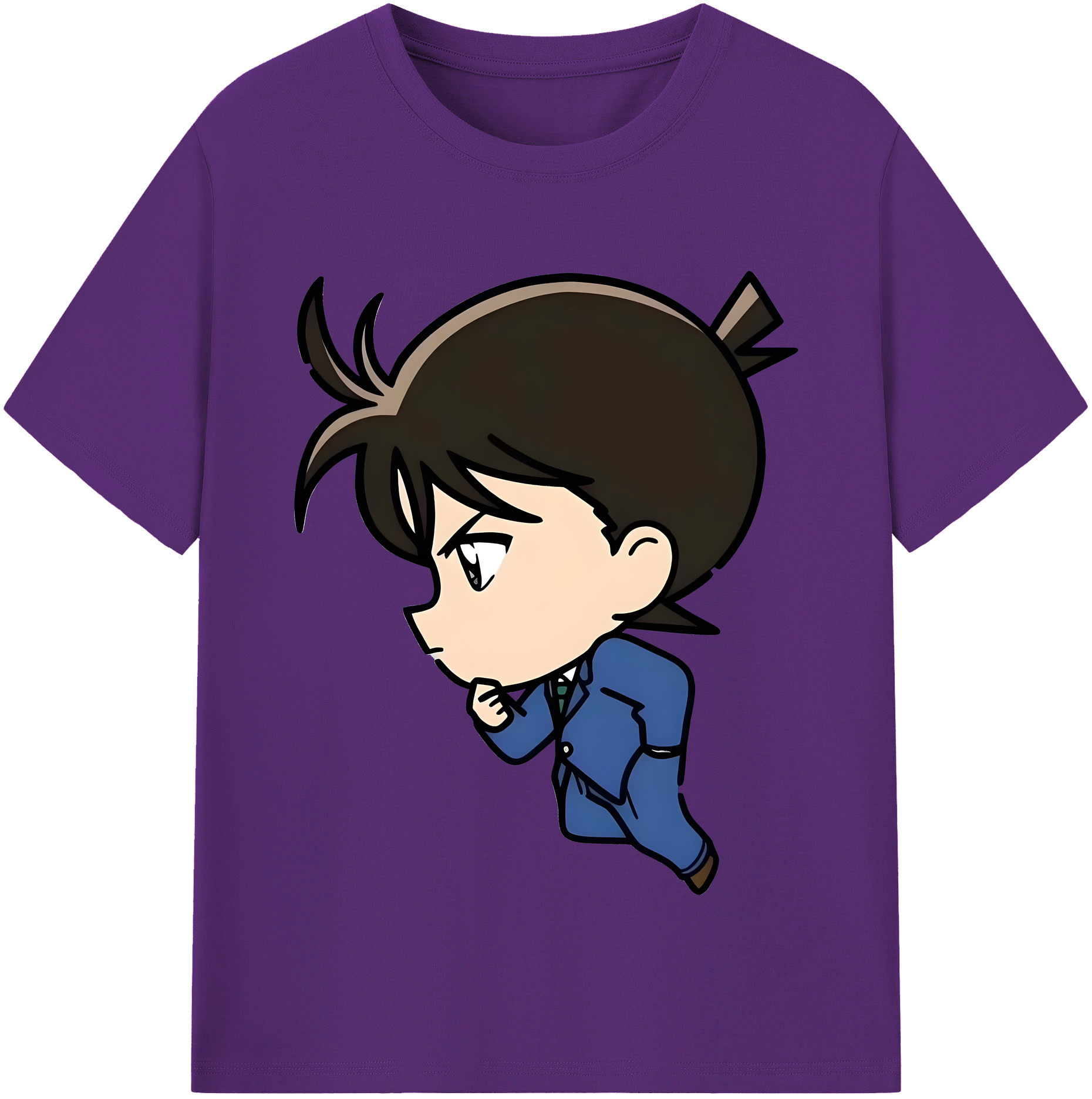 （画像用） 名探偵コナン 江戸川 コナン Detective Conan Conan Edogawa 綿100％半袖Tシャツ（フロントプリント）