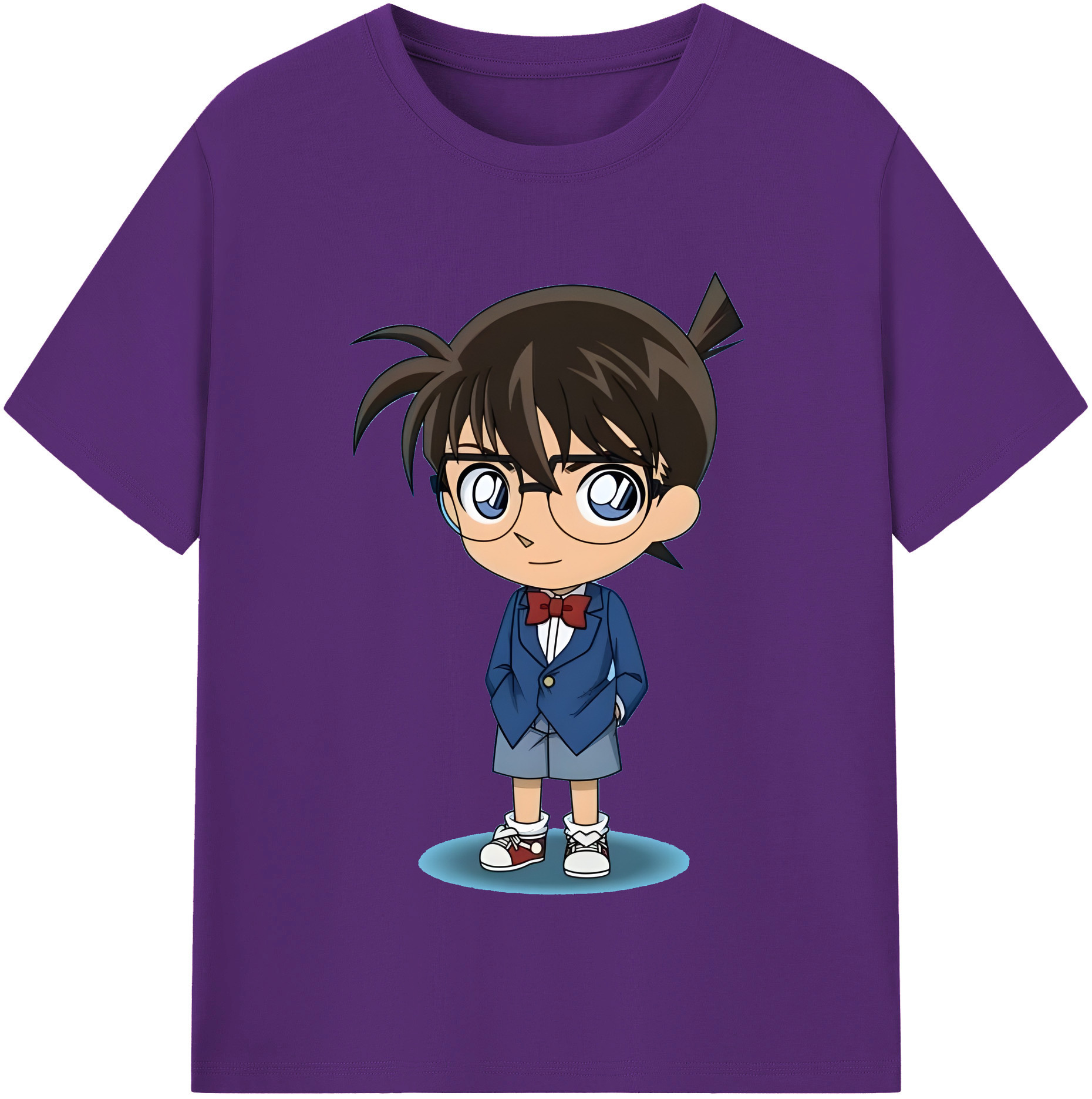 （画像用） 名探偵コナン 江戸川 コナン Detective Conan Conan Edogawa 綿100％半袖Tシャツ（フロントプリント）