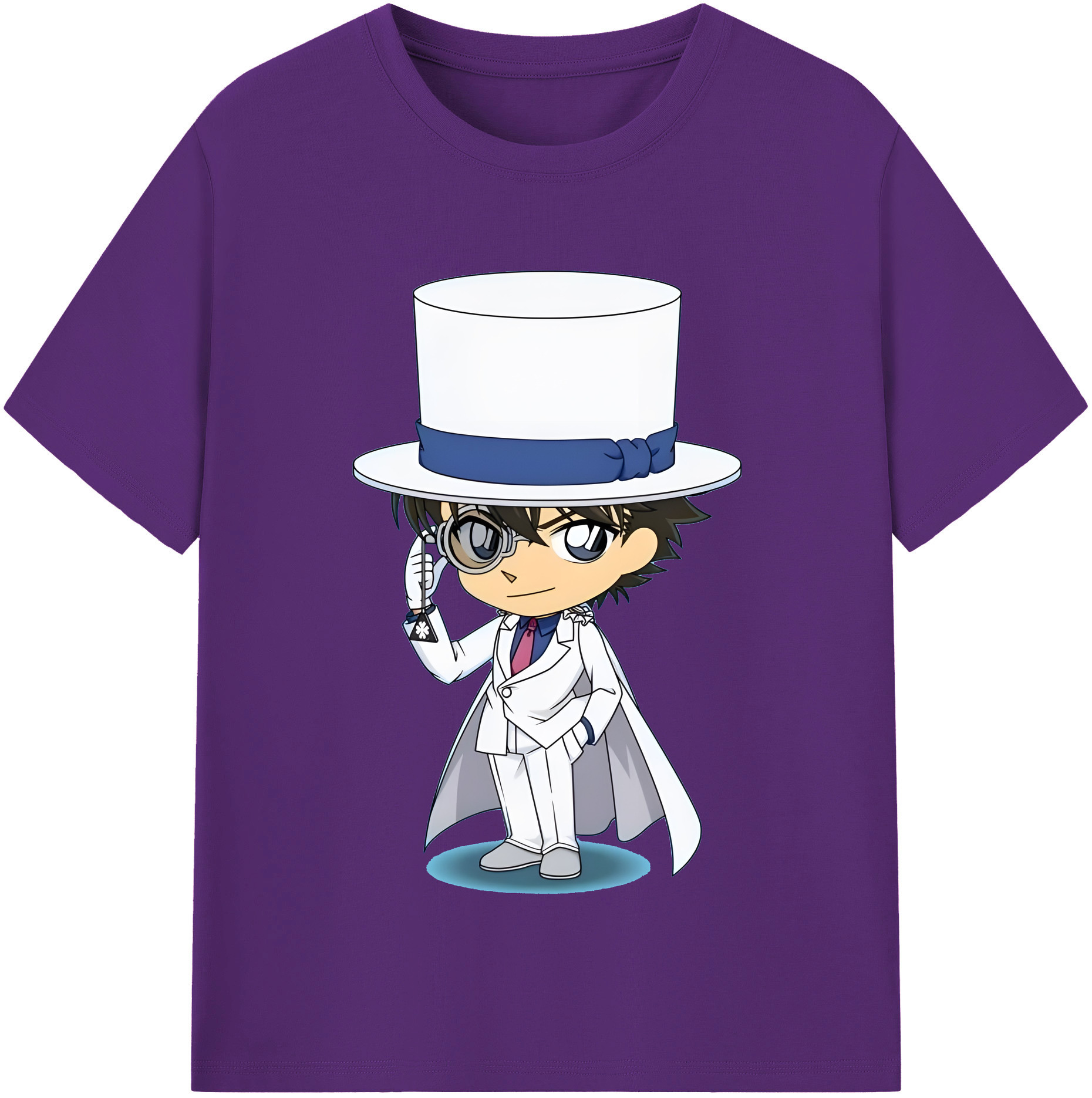 （画像用） 名探偵コナン くろば かいと Detective Conan Kuroba Kaito 綿100％半袖Tシャツ（フロントプリント）