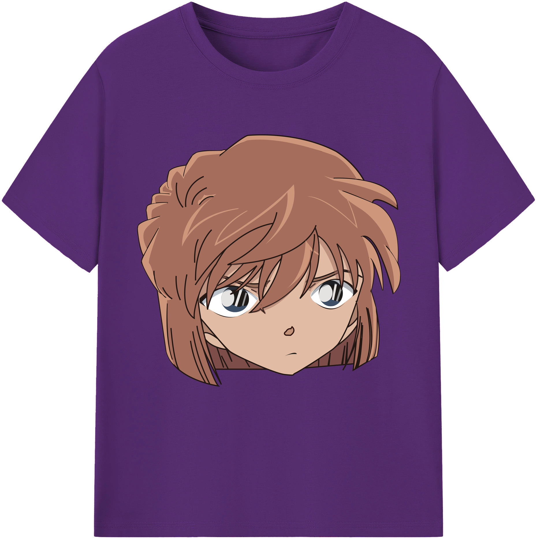 （画像用） 名探偵コナン 灰原 哀 はいばら あい Detective Conan Anita Hailey、Vi Graythorn Haibara Ai 綿100％半袖Tシャツ（フロントプリント）
