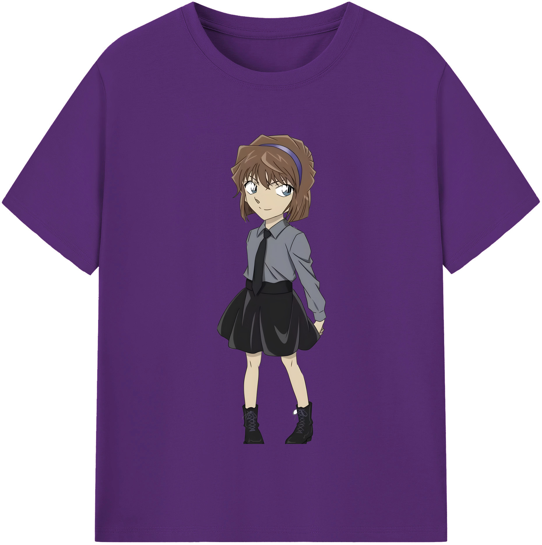 （画像用） 名探偵コナン 灰原 哀 はいばら あい Detective Conan Anita Hailey、Vi Graythorn Haibara Ai 綿100％半袖Tシャツ（フロントプリント）