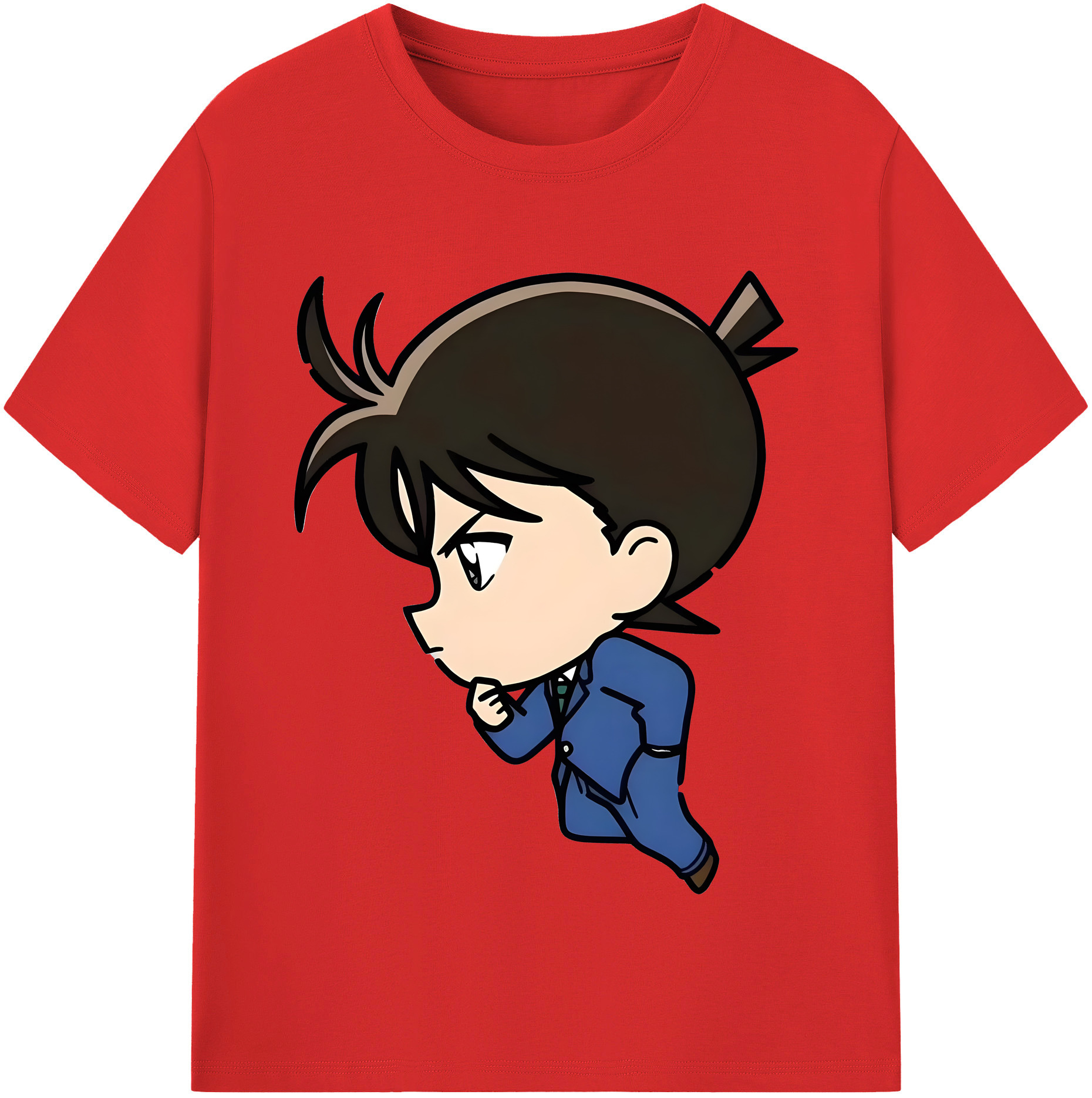 （画像用） 名探偵コナン 江戸川 コナン Detective Conan Conan Edogawa 綿100％半袖Tシャツ（フロントプリント）