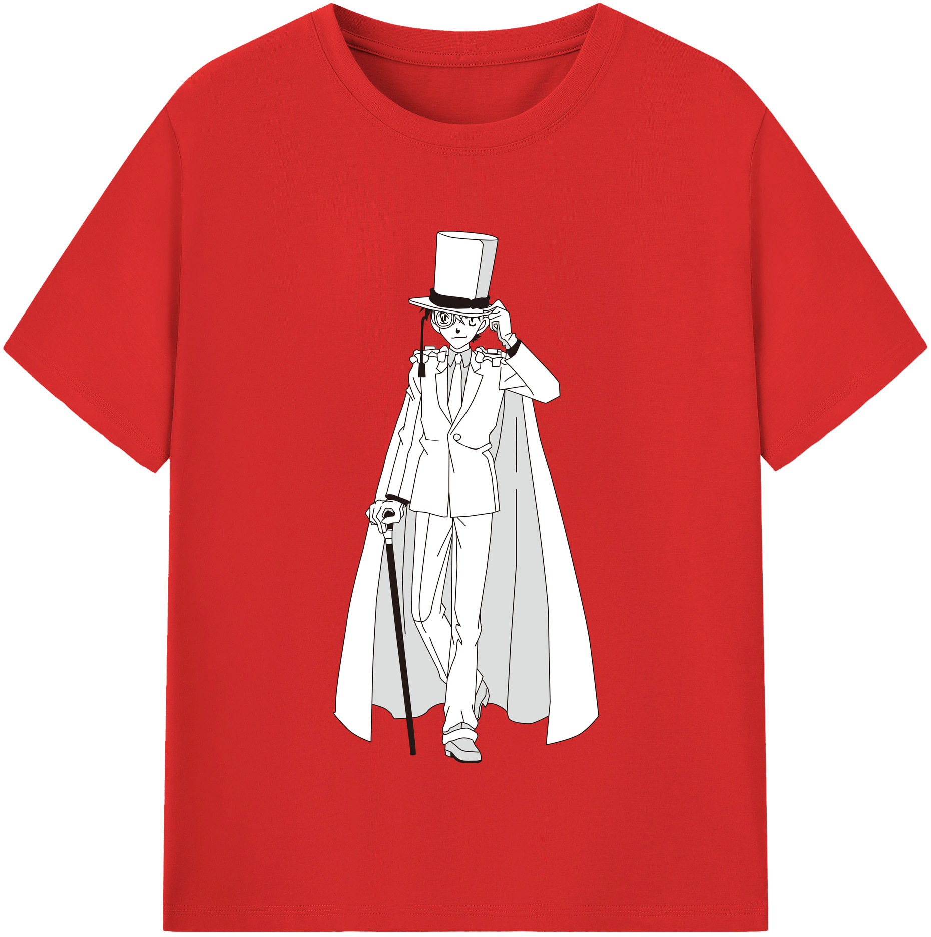 （画像用） 名探偵コナン くろば かいと Detective Conan Kuroba Kaito 綿100％半袖Tシャツ（フロントプリント）