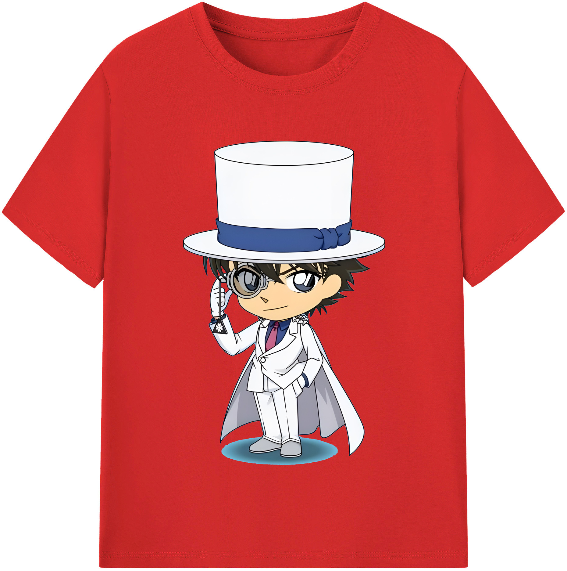 （画像用） 名探偵コナン くろば かいと Detective Conan Kuroba Kaito 綿100％半袖Tシャツ（フロントプリント）
