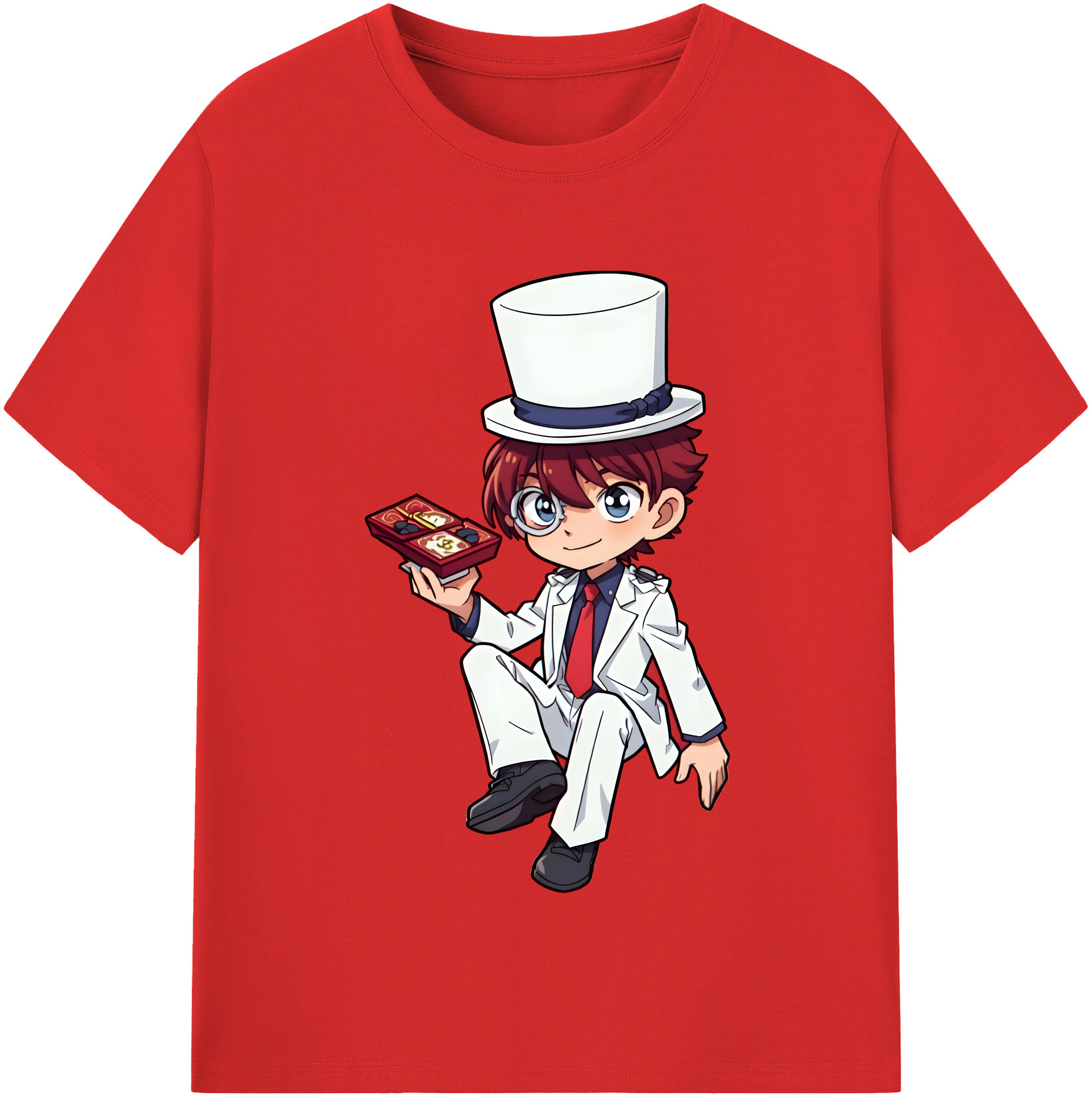 （画像用） 名探偵コナン くろば かいと Detective Conan Kuroba Kaito 綿100％半袖Tシャツ（フロントプリント）