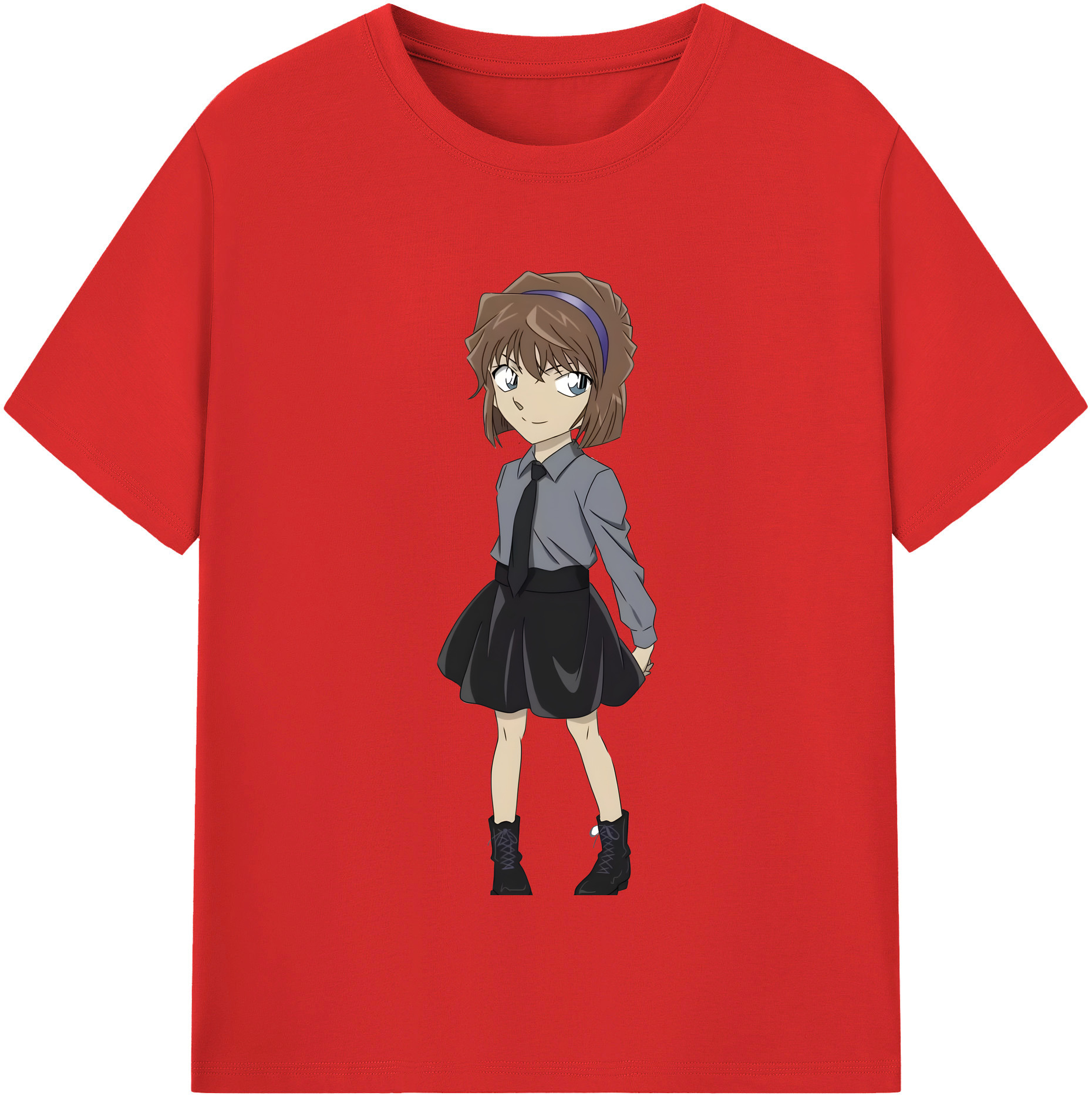 （画像用） 名探偵コナン 灰原 哀 はいばら あい Detective Conan Anita Hailey、Vi Graythorn Haibara Ai 綿100％半袖Tシャツ（フロントプリント）