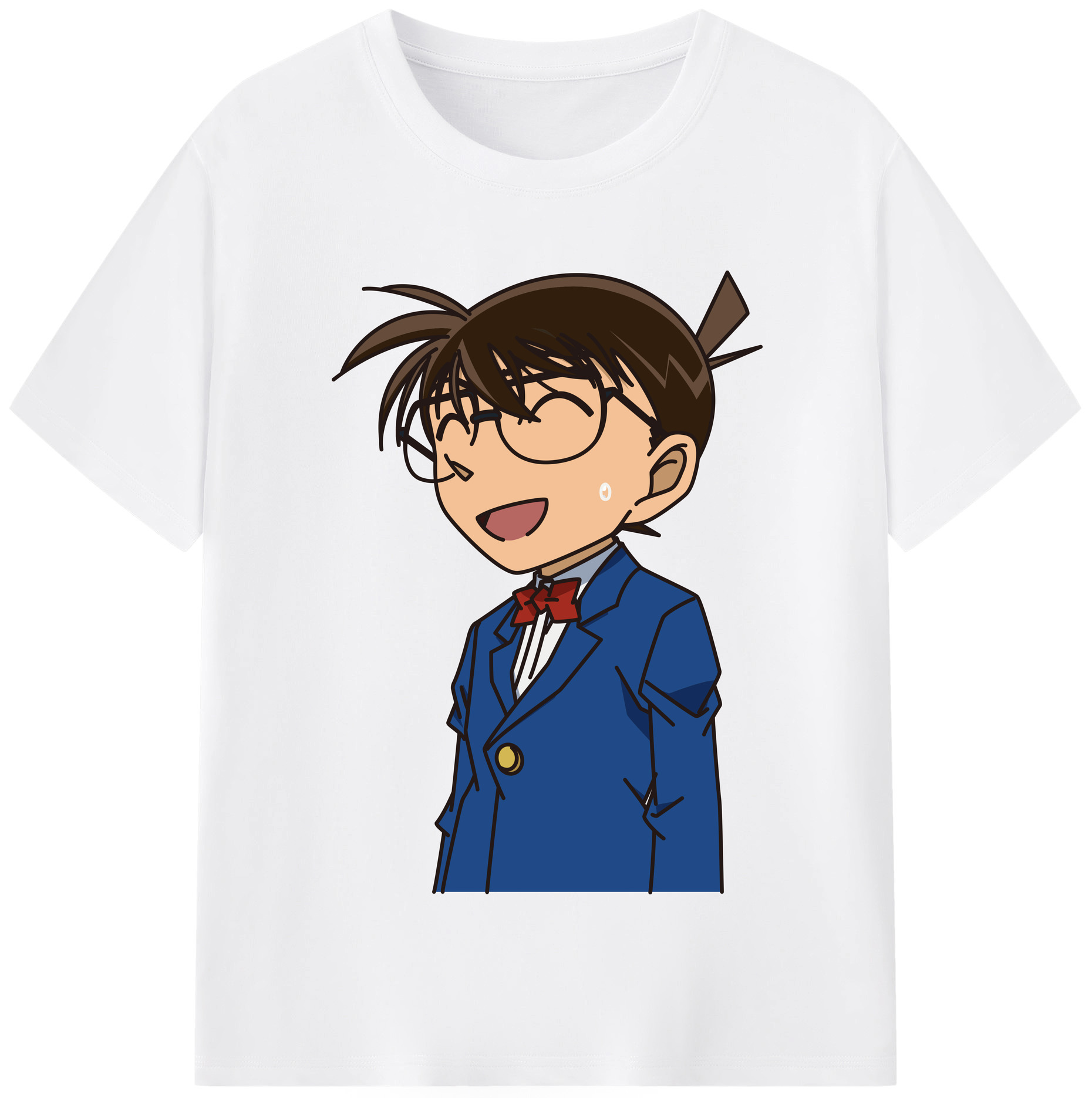 （画像用） 名探偵コナン 江戸川 コナン Detective Conan Conan Edogawa 綿100％半袖Tシャツ（フロントプリント）