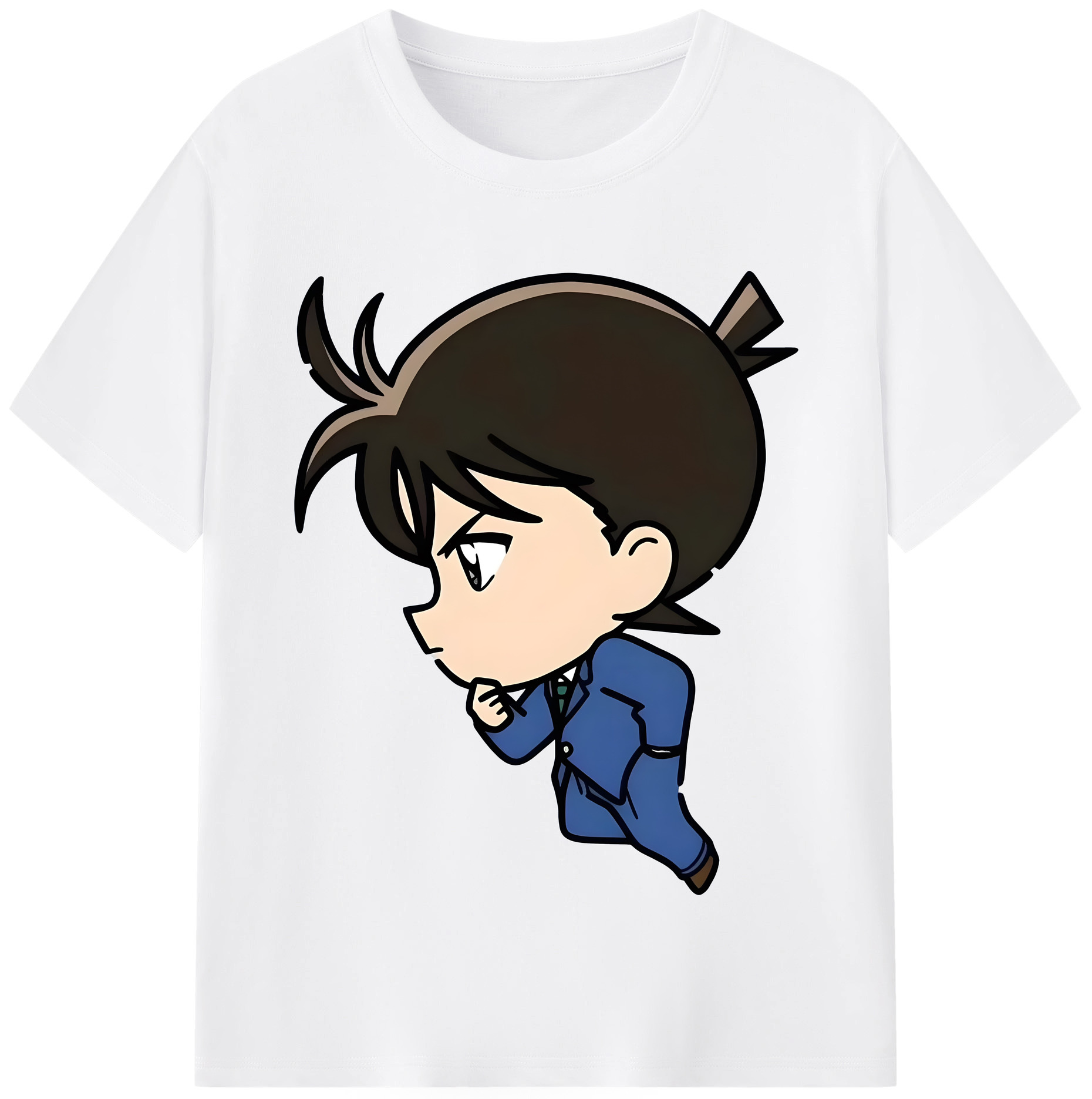 （画像用） 名探偵コナン 江戸川 コナン Detective Conan Conan Edogawa 綿100％半袖Tシャツ（フロントプリント）