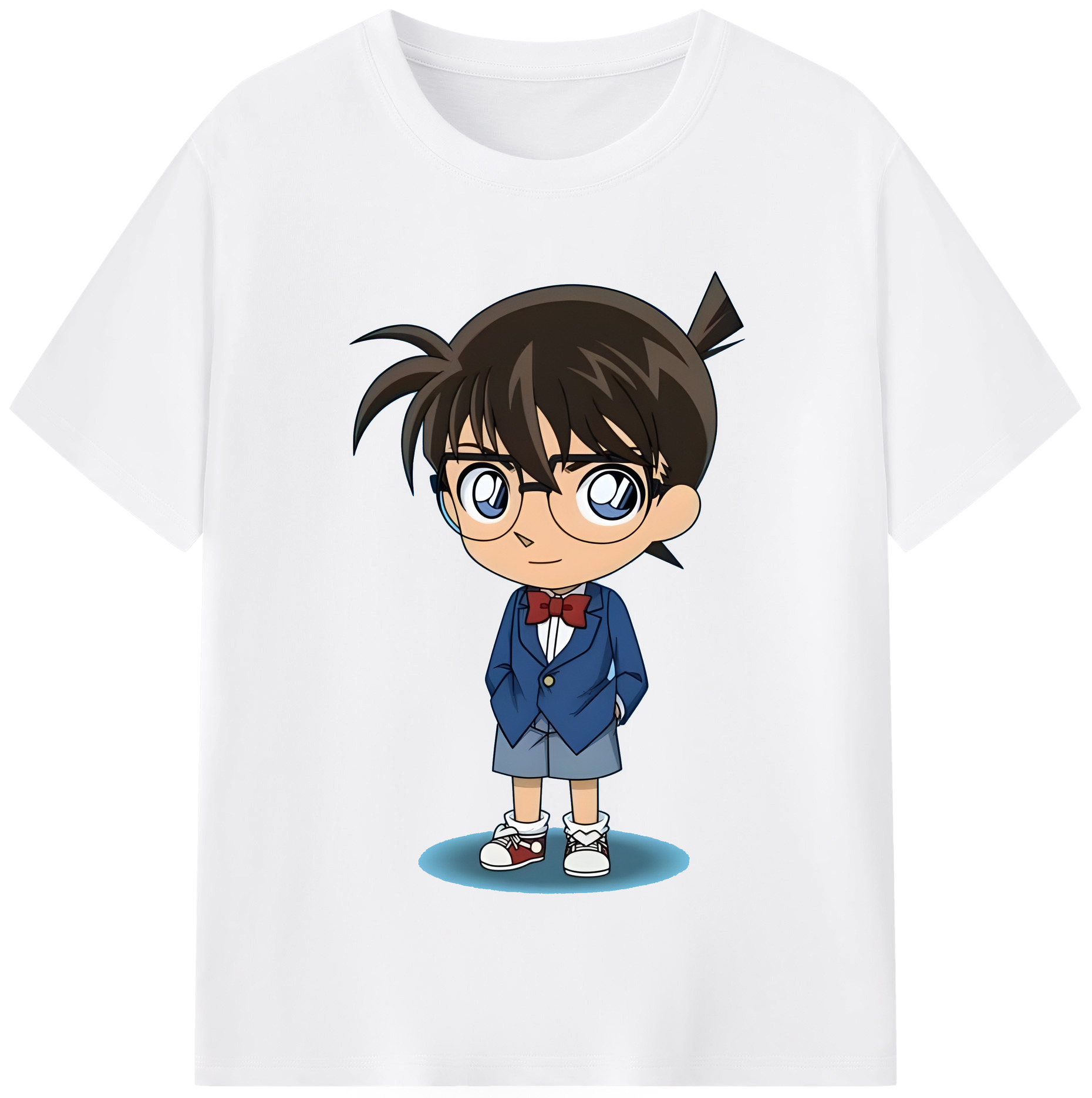 （画像用） 名探偵コナン 江戸川 コナン Detective Conan Conan Edogawa 綿100％半袖Tシャツ（フロントプリント）