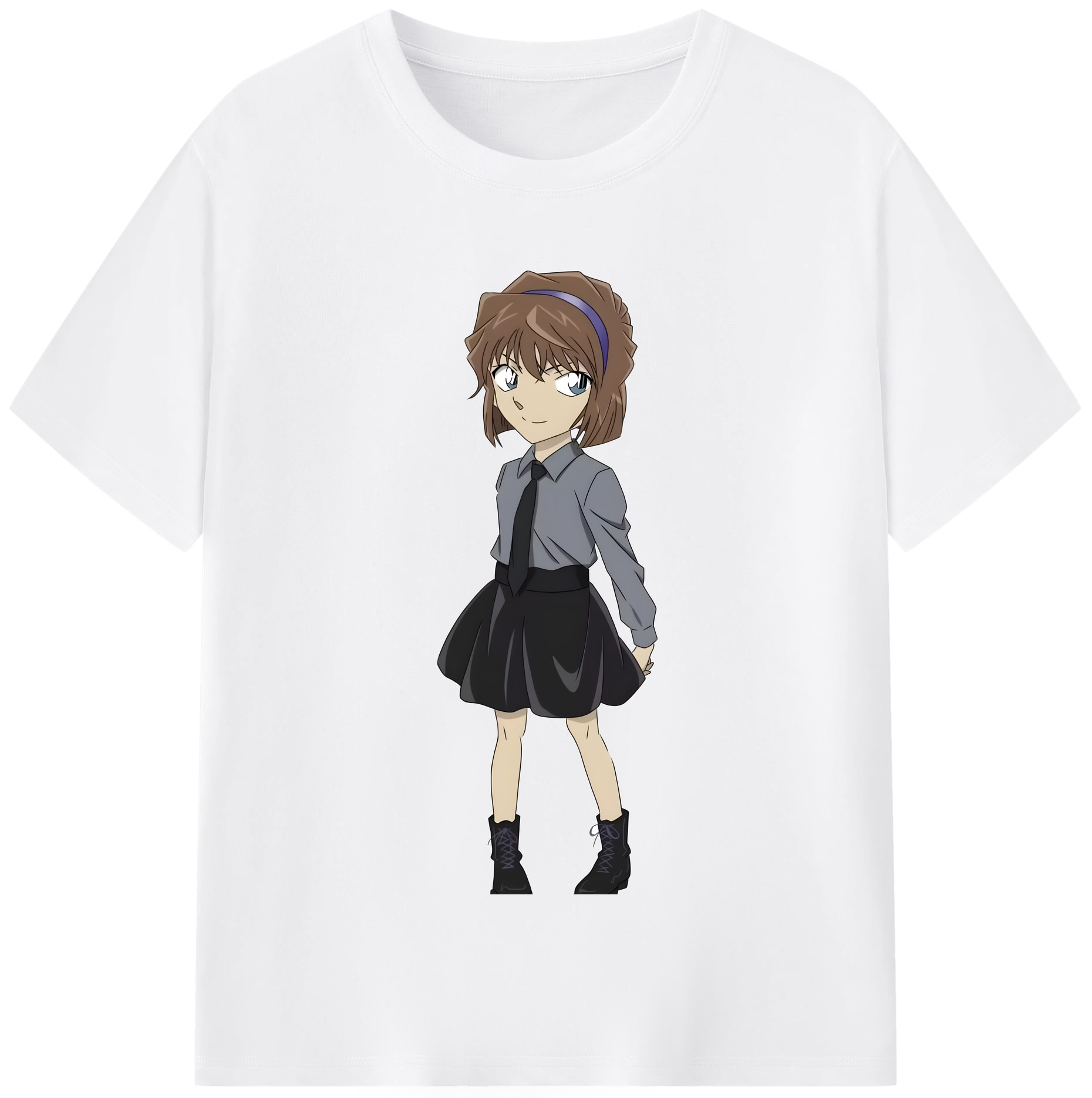 （画像用） 名探偵コナン 灰原 哀 はいばら あい Detective Conan Anita Hailey、Vi Graythorn Haibara Ai 綿100％半袖Tシャツ（フロントプリント）