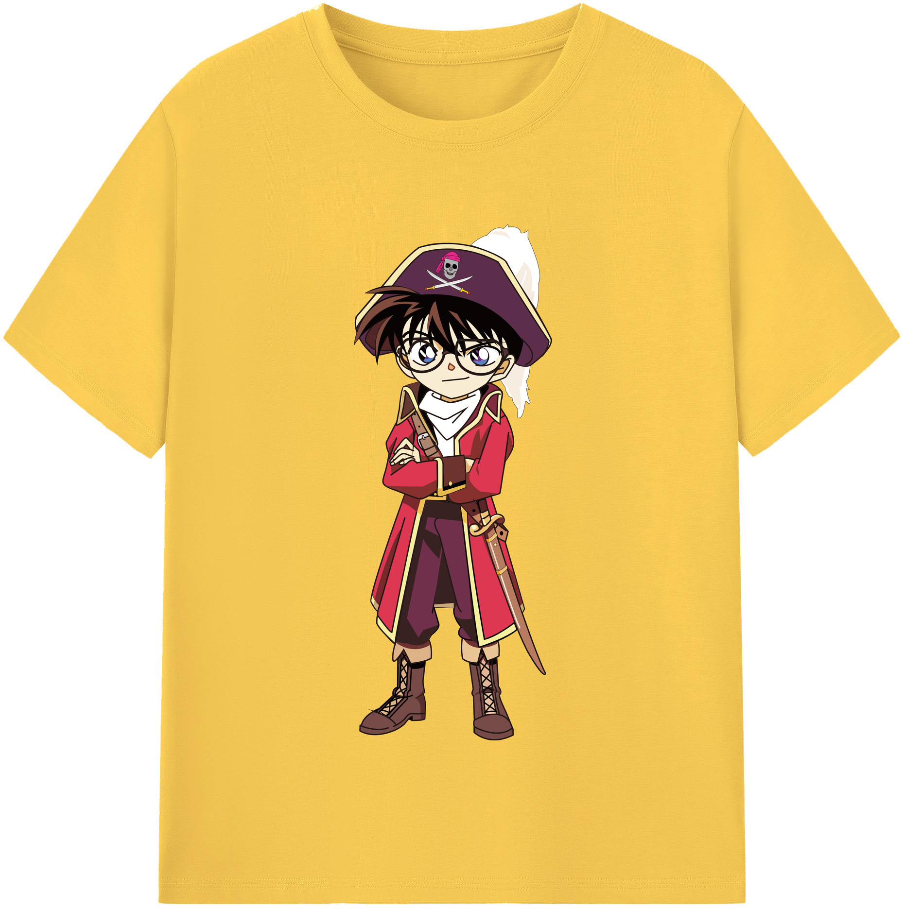 （画像用） 名探偵コナン 江戸川 コナン Detective Conan Conan Edogawa 綿100％半袖Tシャツ（フロントプリント）