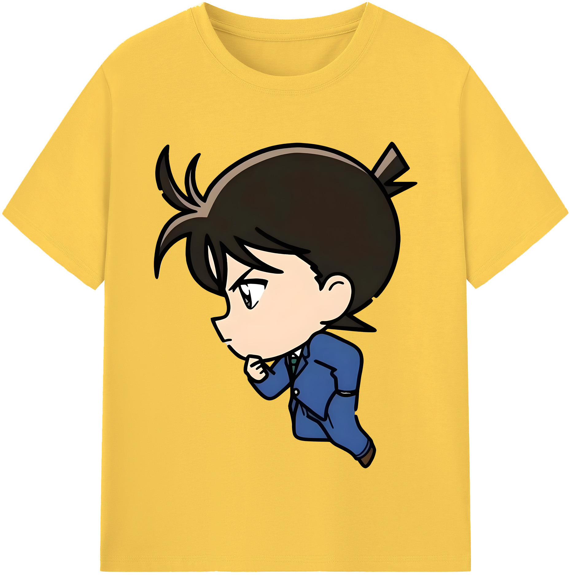（画像用） 名探偵コナン 江戸川 コナン Detective Conan Conan Edogawa 綿100％半袖Tシャツ（フロントプリント）