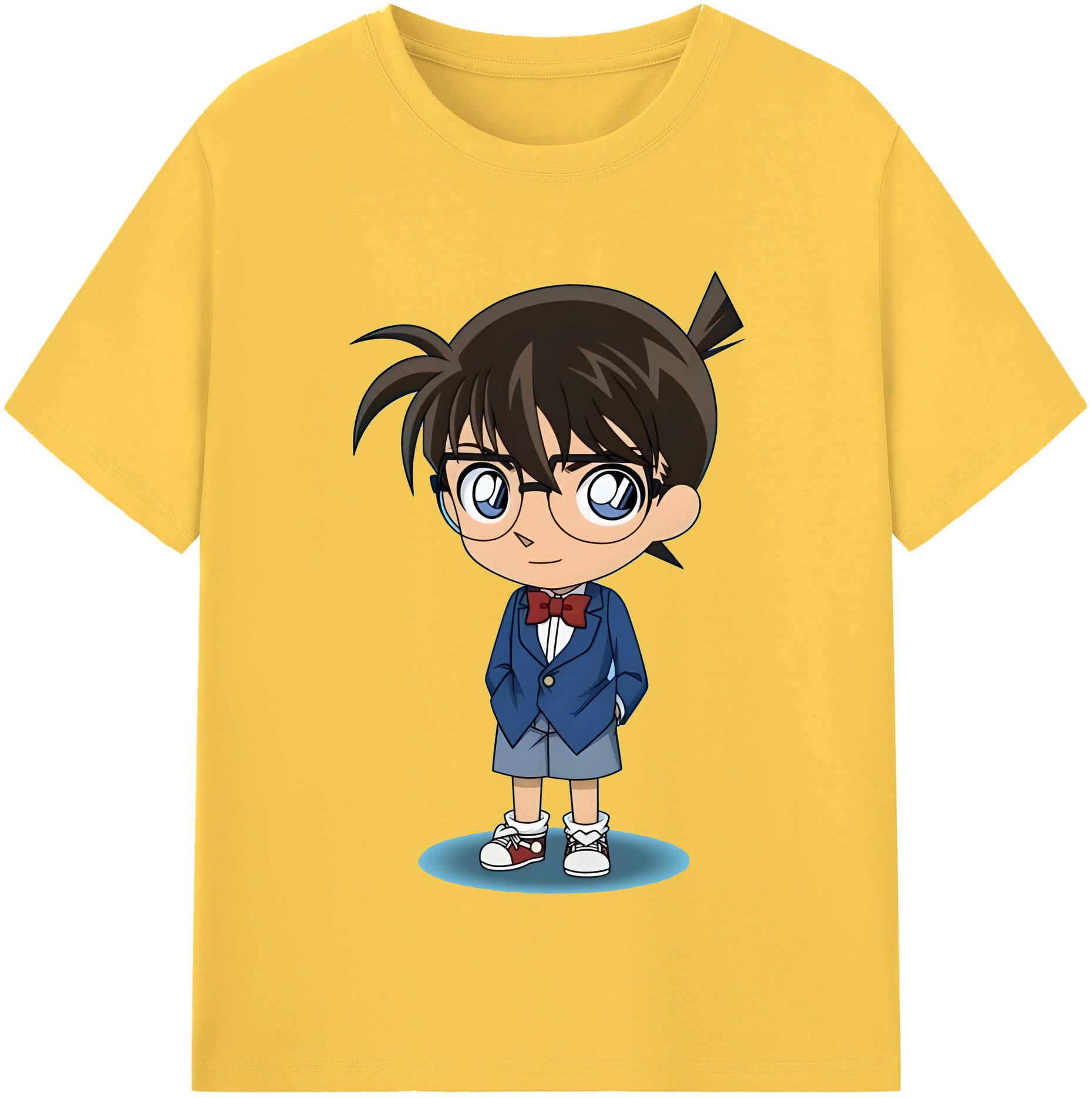（画像用） 名探偵コナン 江戸川 コナン Detective Conan Conan Edogawa 綿100％半袖Tシャツ（フロントプリント）