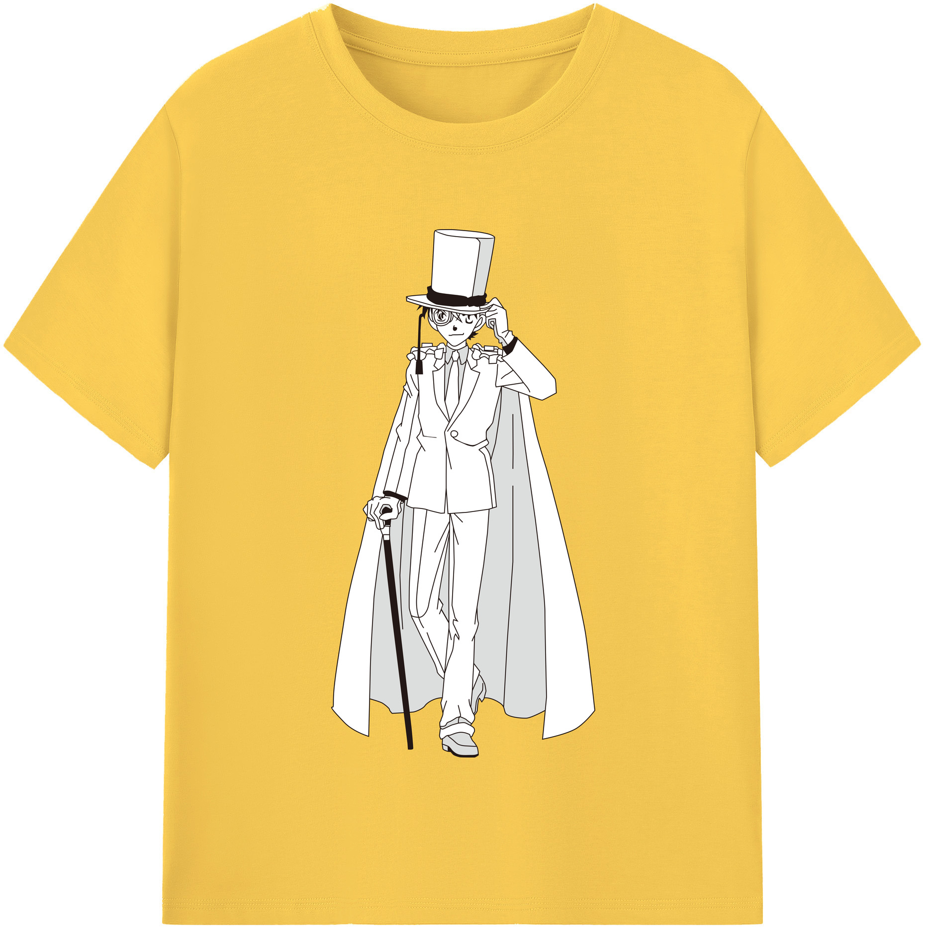 （画像用） 名探偵コナン くろば かいと Detective Conan Kuroba Kaito 綿100％半袖Tシャツ（フロントプリント）