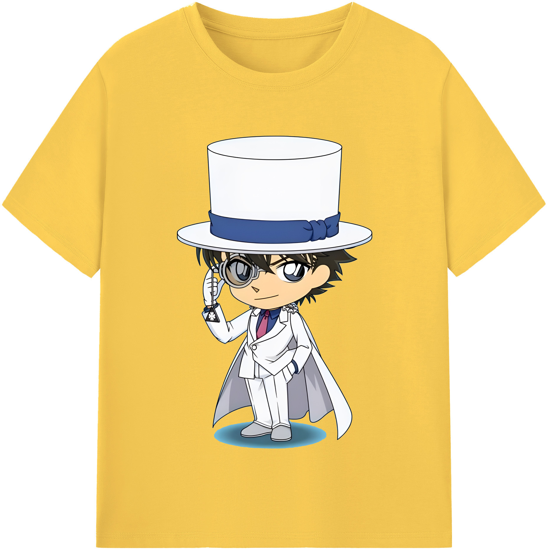 （画像用） 名探偵コナン くろば かいと Detective Conan Kuroba Kaito 綿100％半袖Tシャツ（フロントプリント）