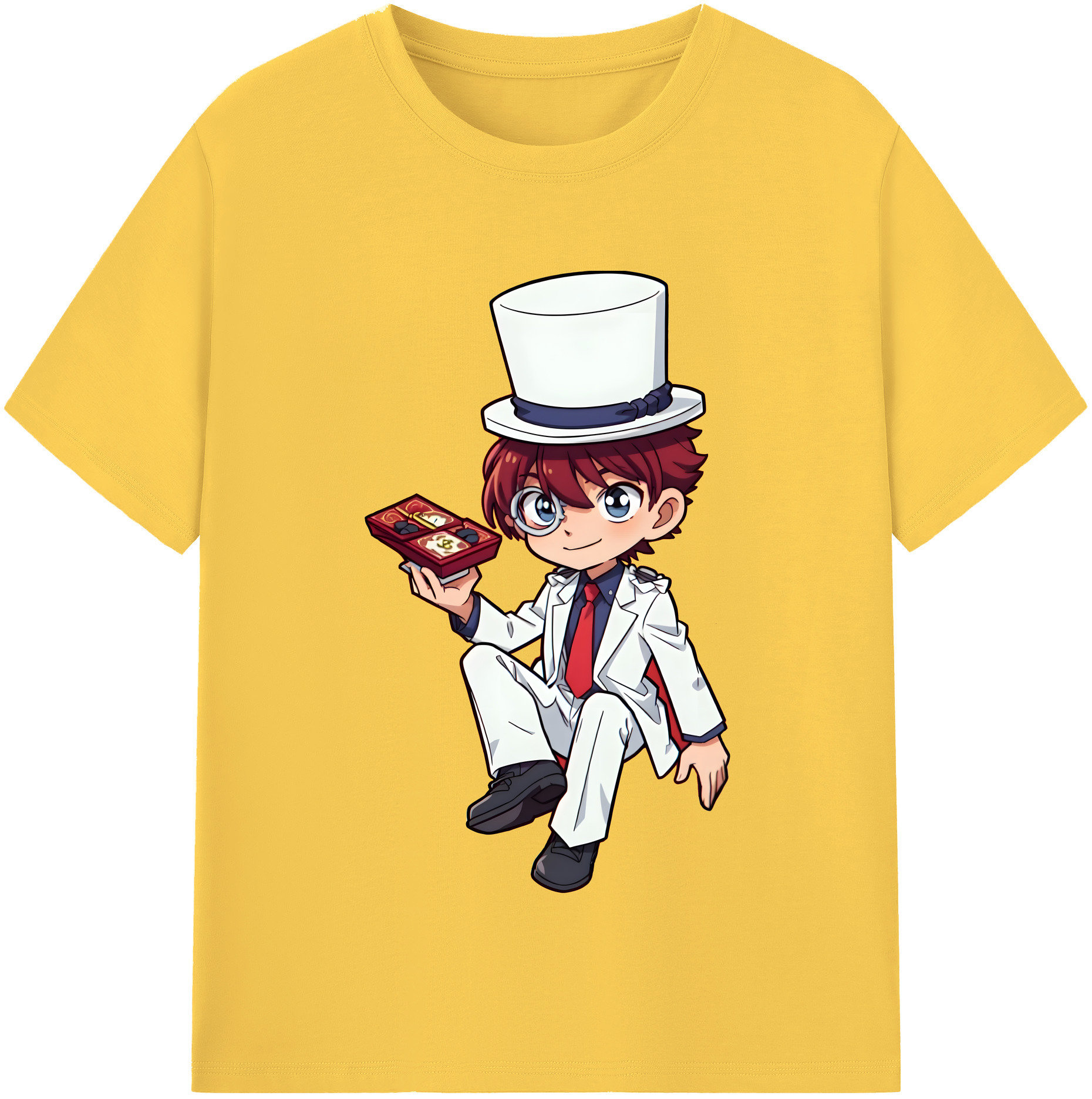 （画像用） 名探偵コナン くろば かいと Detective Conan Kuroba Kaito 綿100％半袖Tシャツ（フロントプリント）