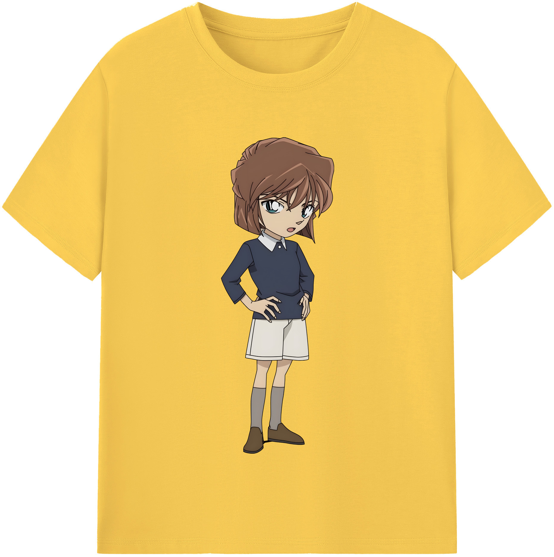 （画像用） 名探偵コナン 灰原 哀 はいばら あい Detective Conan Anita Hailey、Vi Graythorn Haibara Ai 綿100％半袖Tシャツ（フロントプリント）