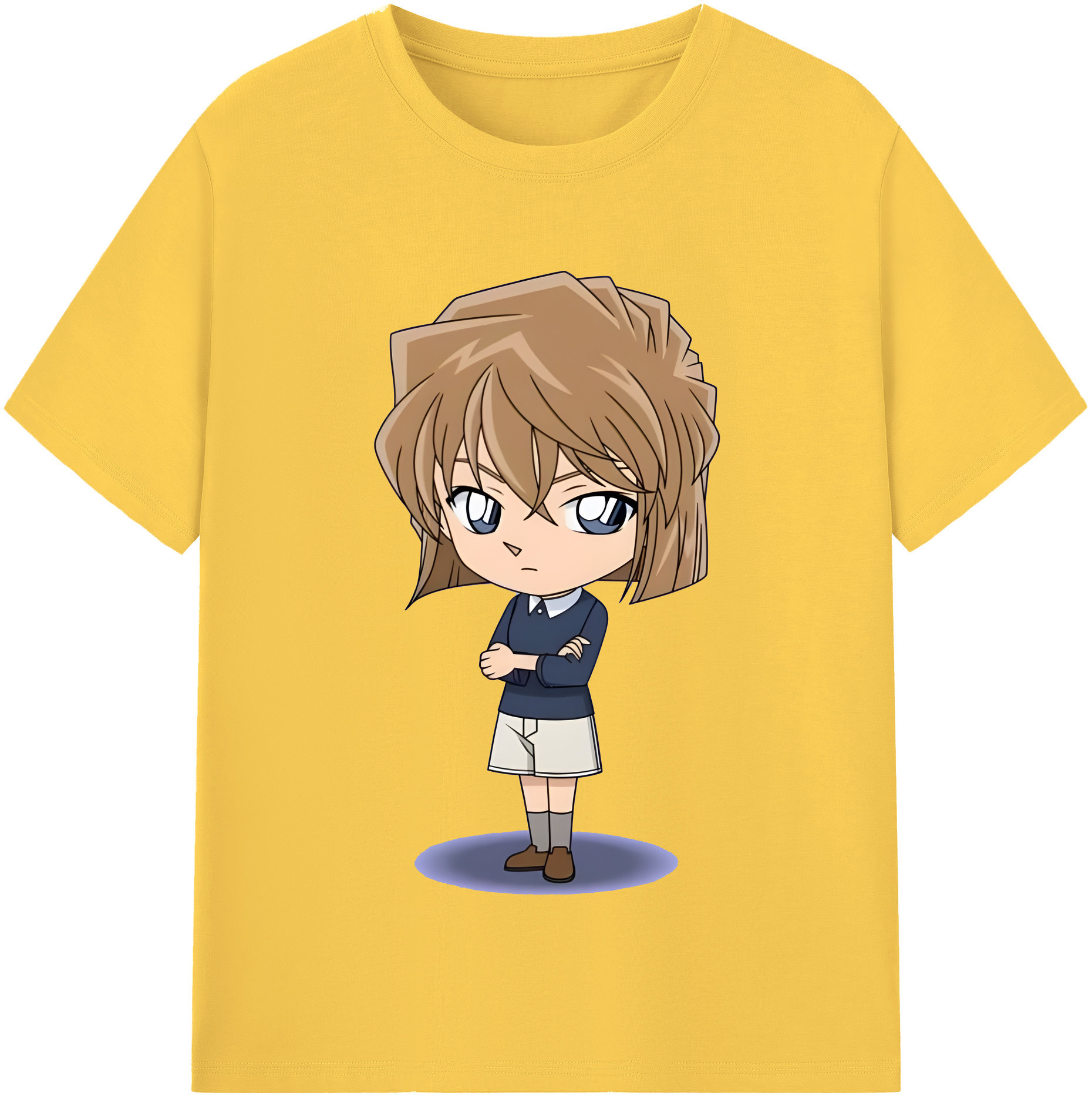 （画像用） 名探偵コナン 灰原 哀 はいばら あい Detective Conan Anita Hailey、Vi Graythorn Haibara Ai 綿100％半袖Tシャツ（フロントプリント）